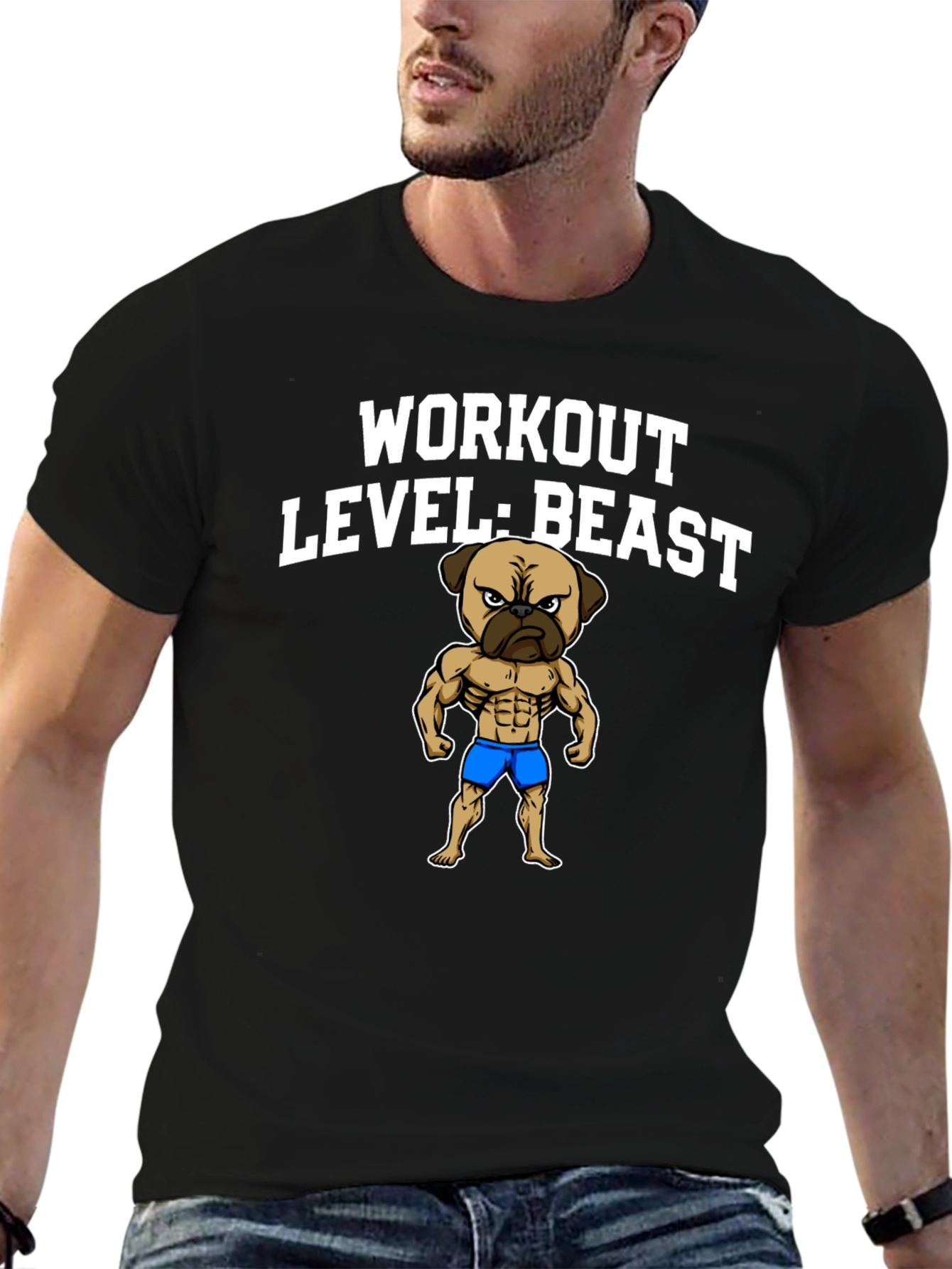 Workout Level Beast Black T-Shirt