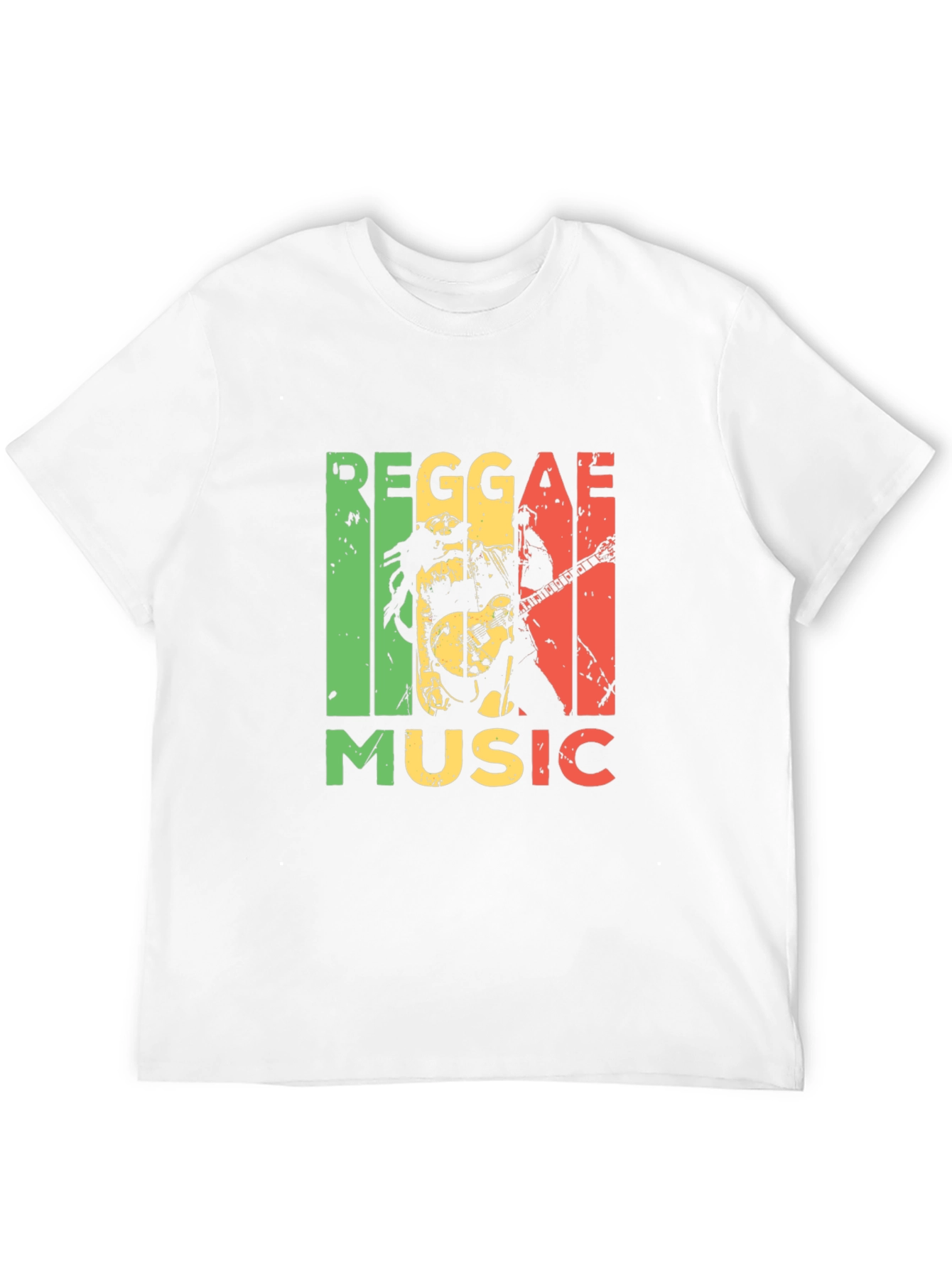 Reggae Music Graphic Tee - Black Cotton T-Shirt