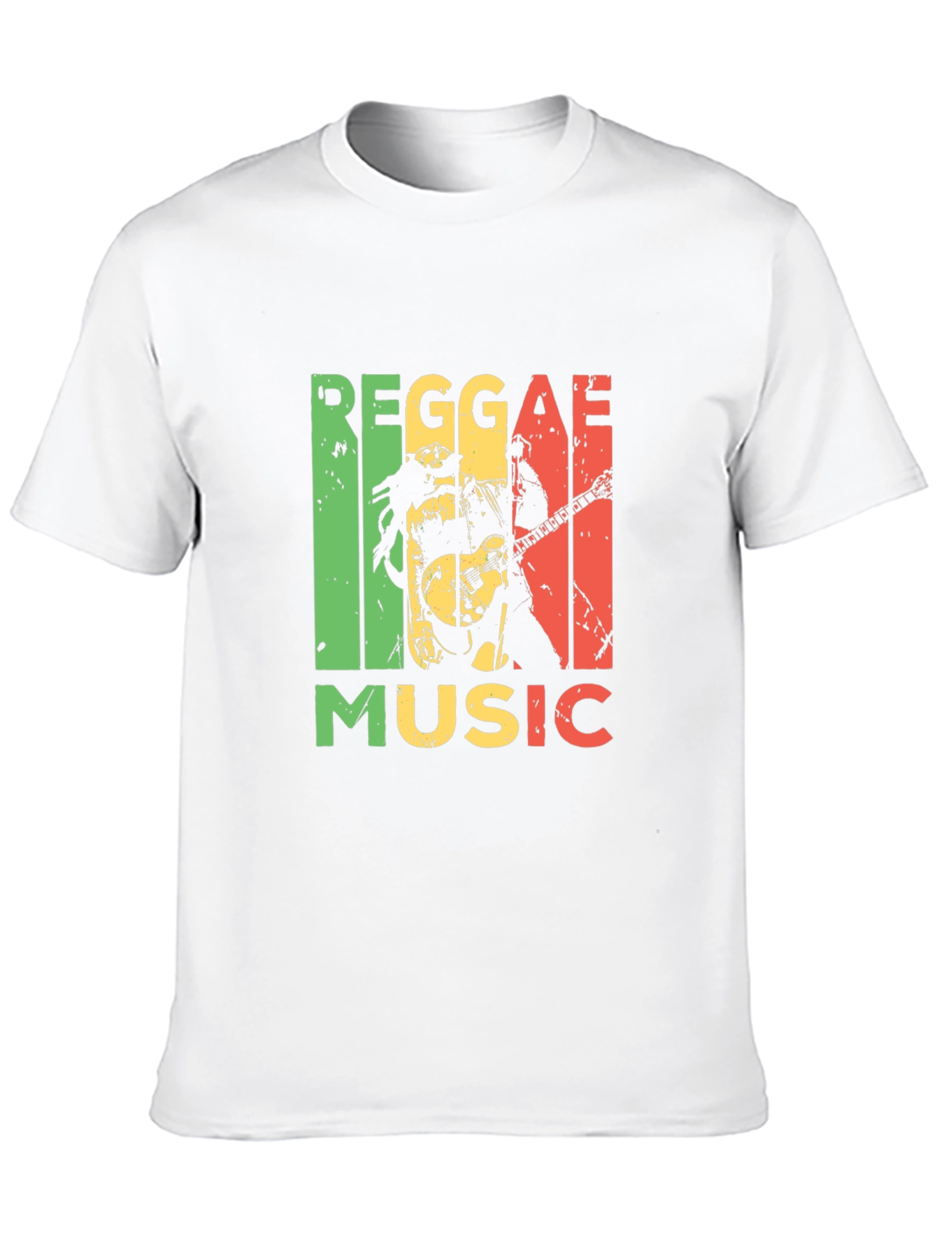 Reggae Music Graphic Tee - Black Cotton T-Shirt
