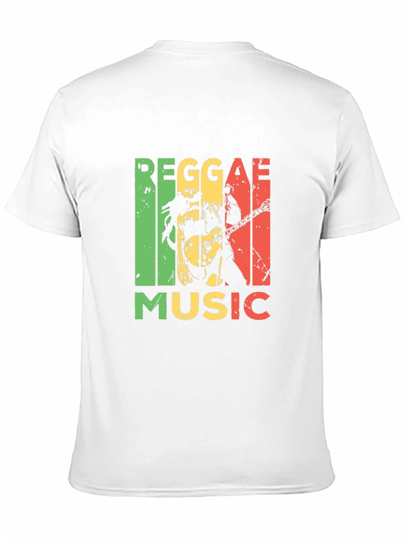 Reggae Music Graphic Tee - Black Cotton T-Shirt