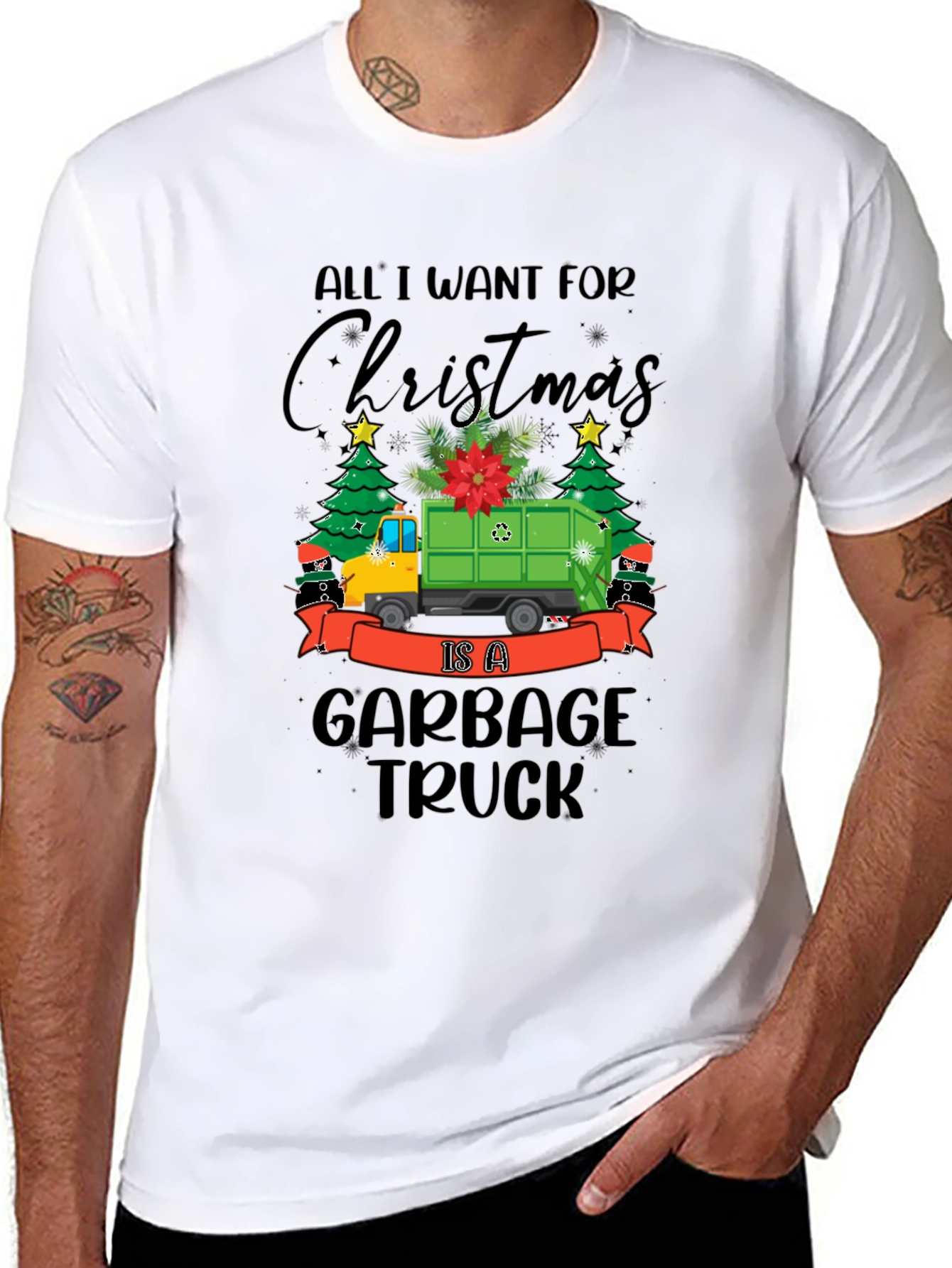 Christmas Garbage Truck T-Shirt