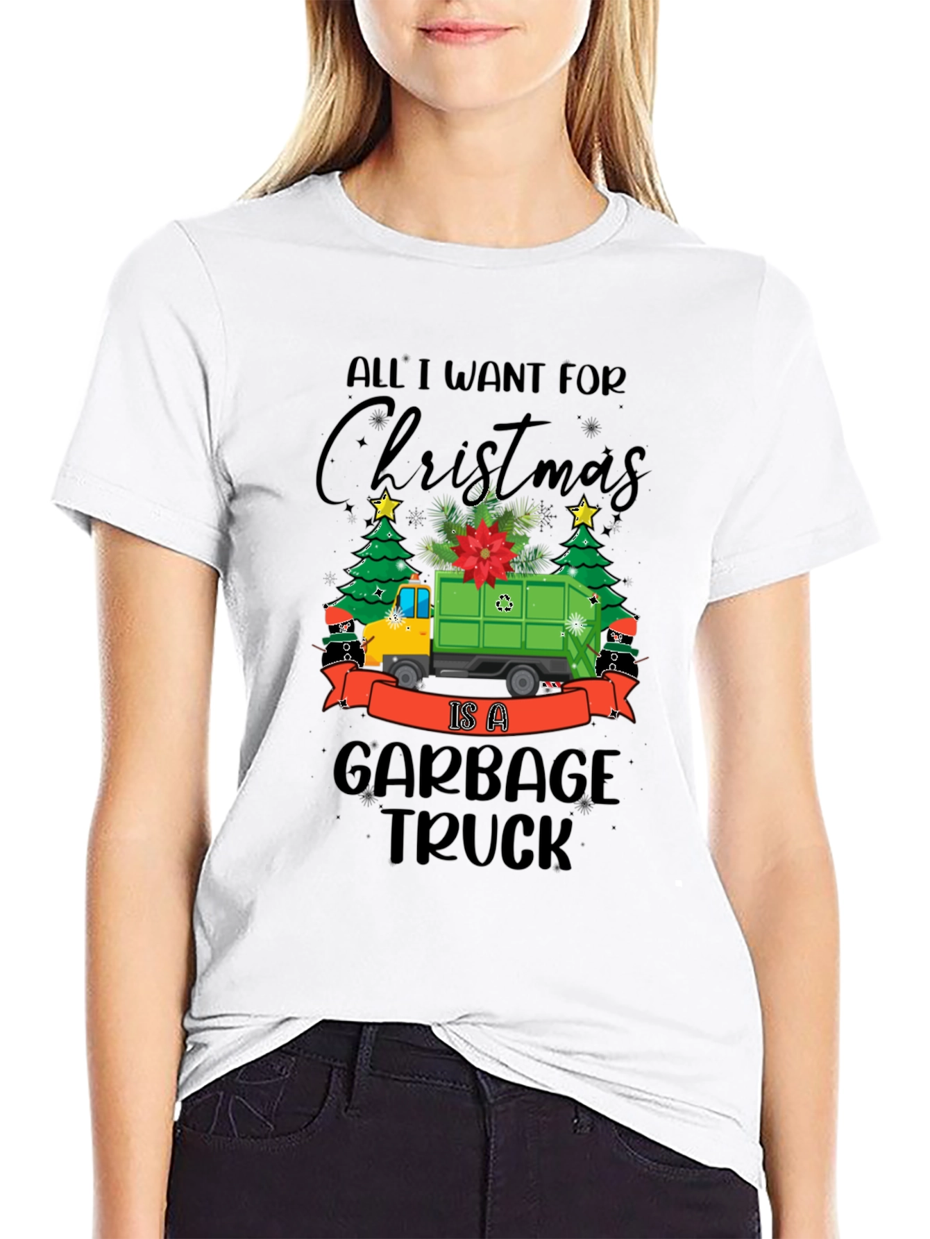Christmas Garbage Truck T-Shirt