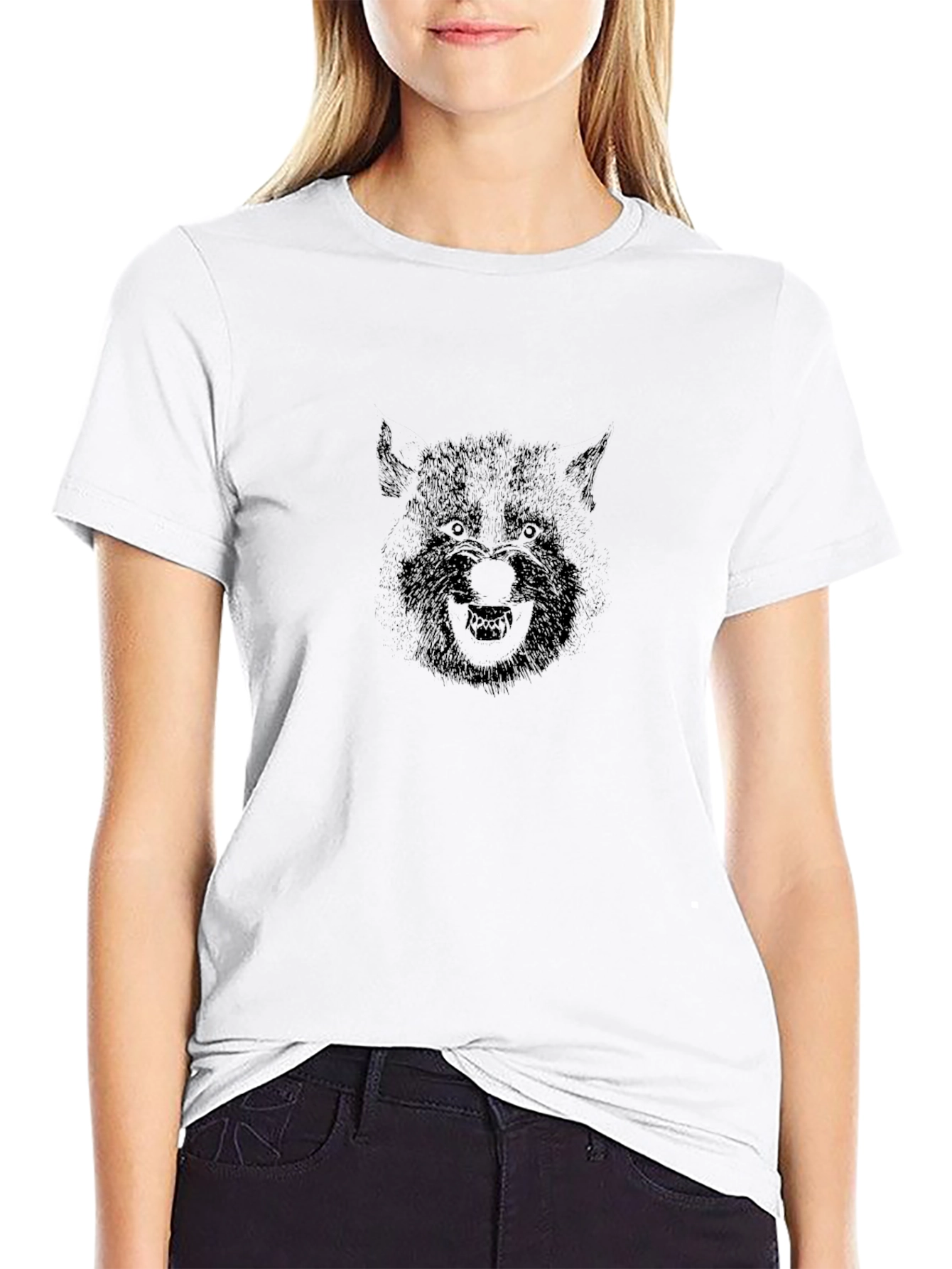 Werewolf Graphic Tee - Black Cotton Blend