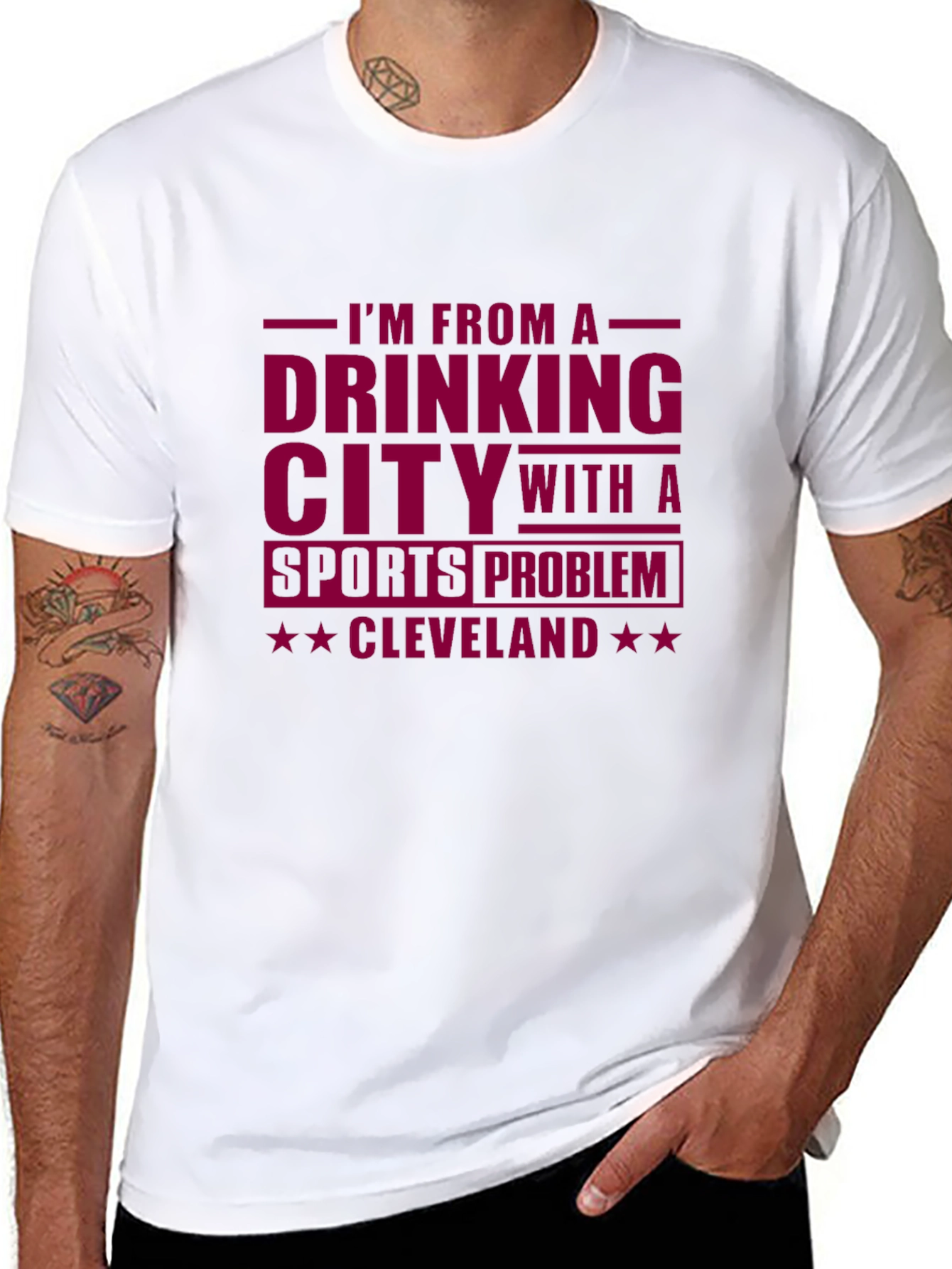 Cleveland Drinking City Sports Problem T-Shirt