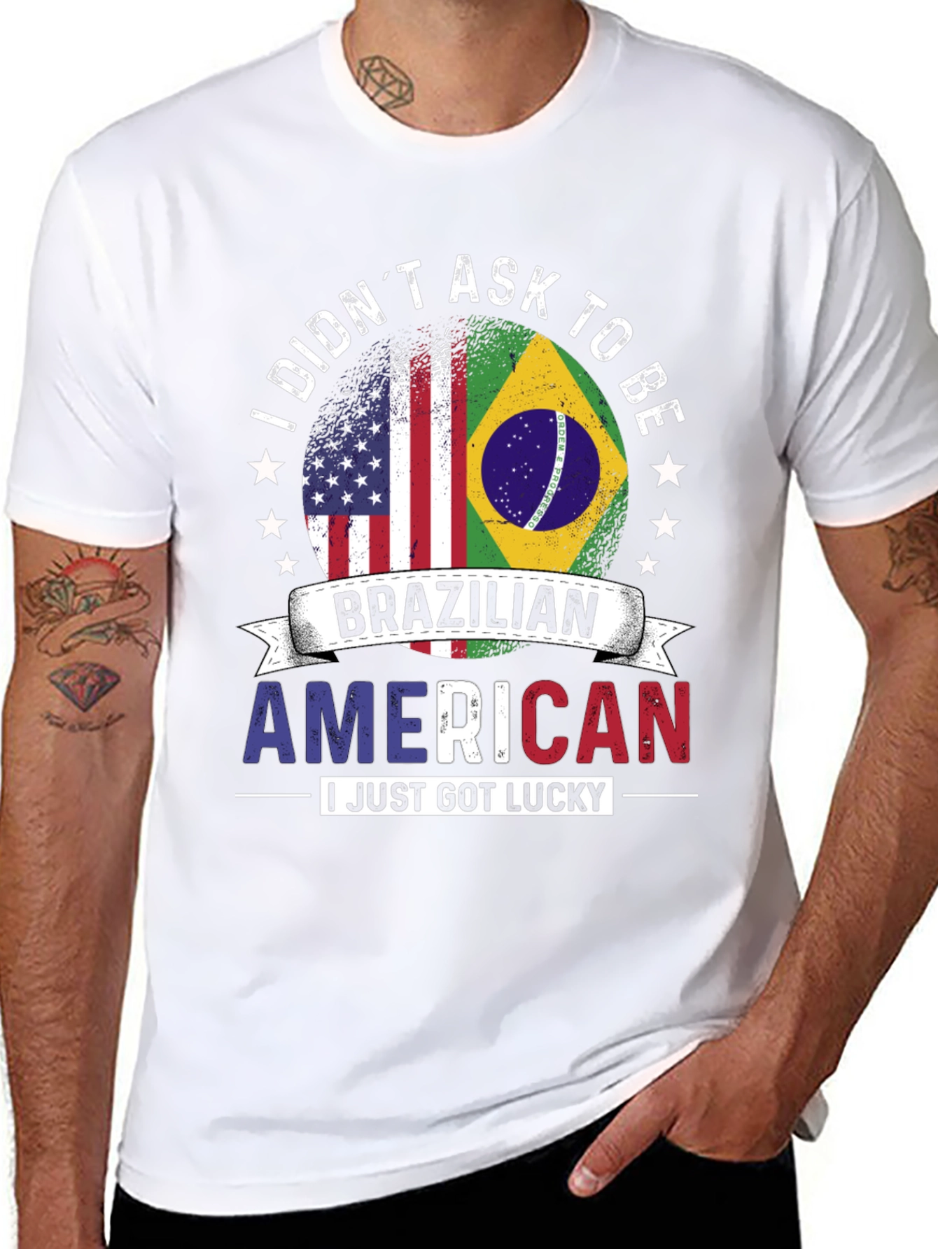 Brazilian American Flag T-Shirt