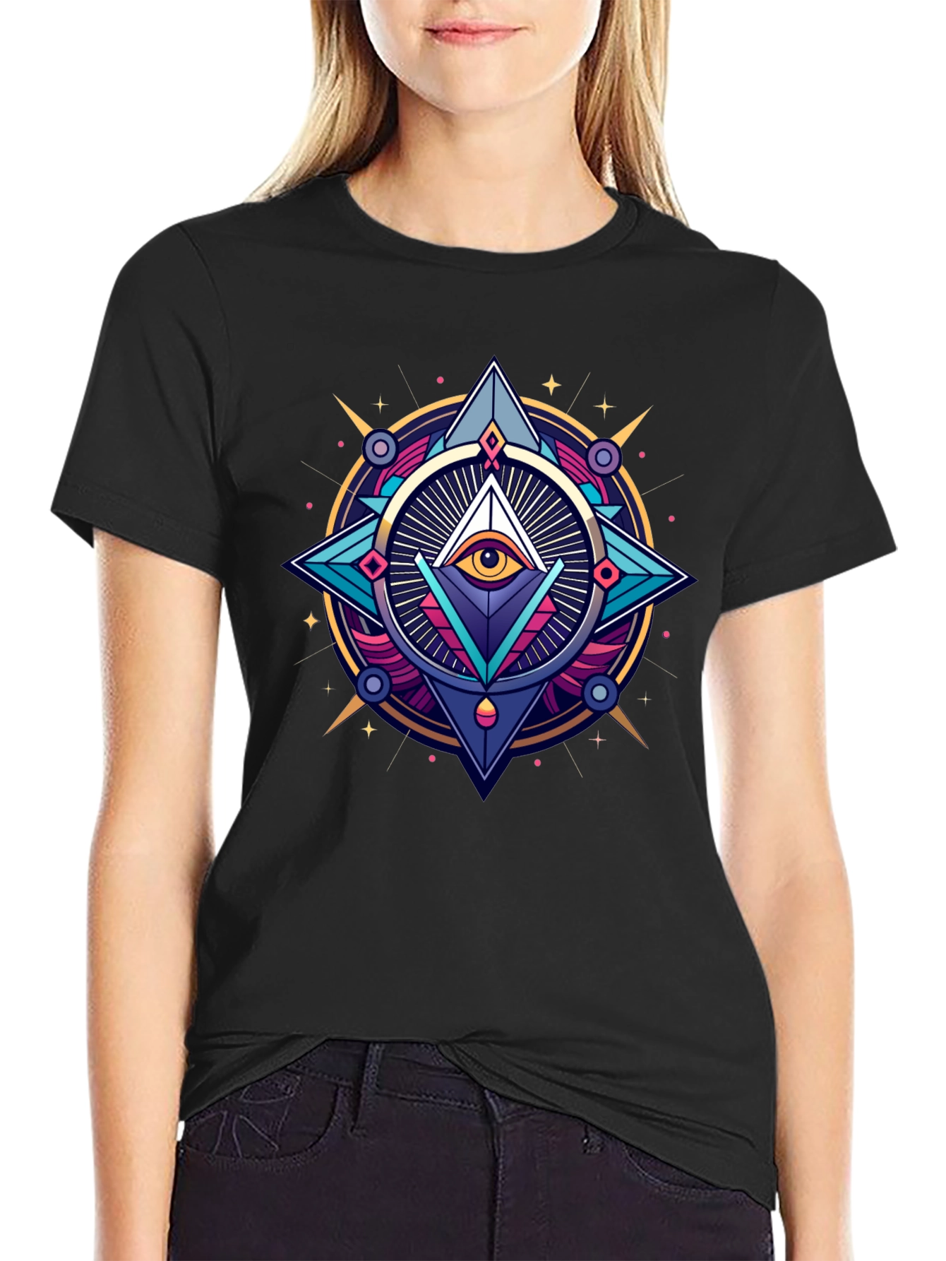 Mystic Eye Graphic Black T-Shirt