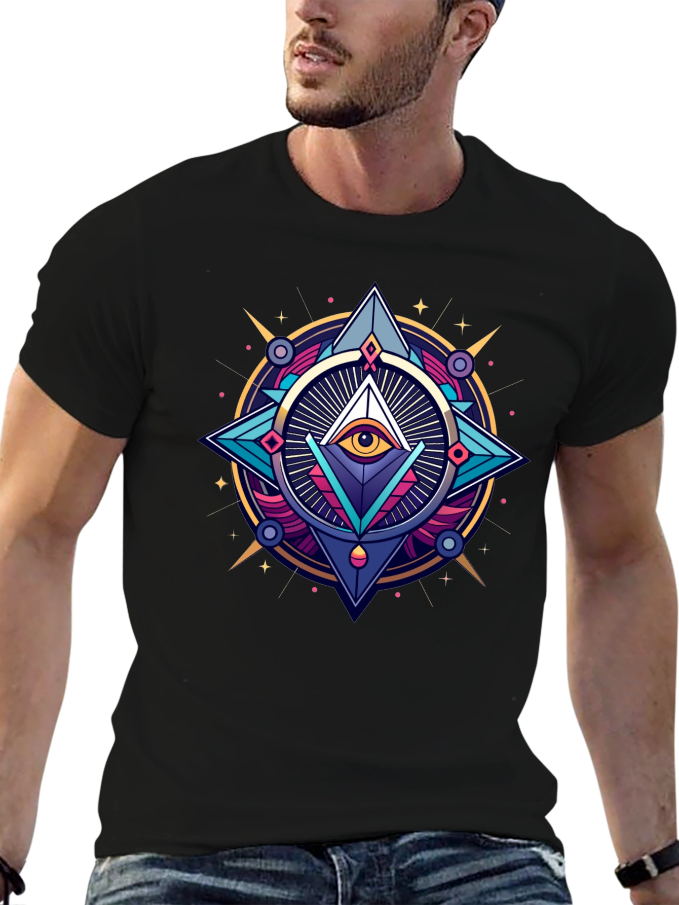 Mystic Eye Graphic Black T-Shirt