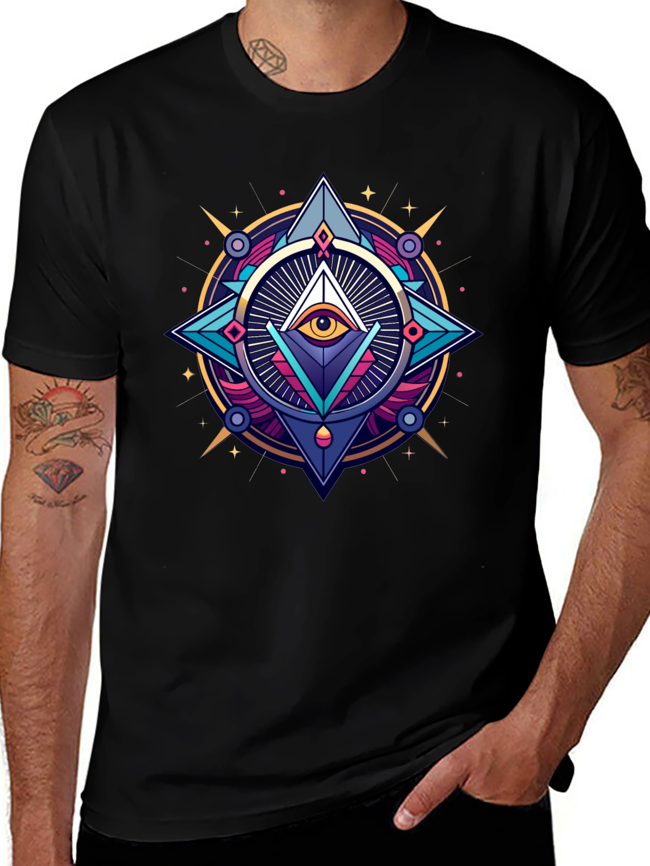 Mystic Eye Graphic Black T-Shirt