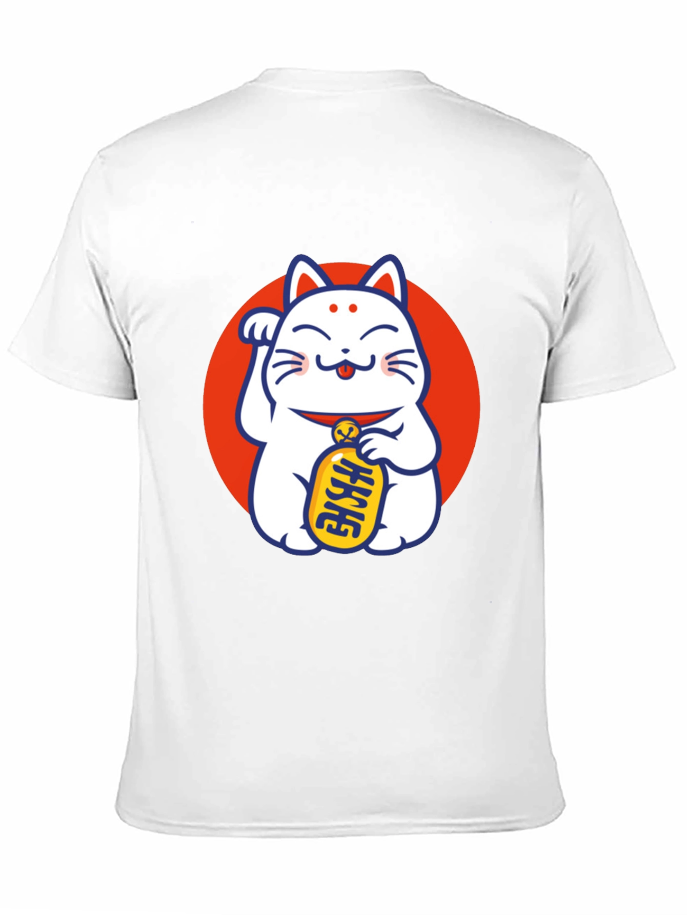 Lucky Cat Graphic T-Shirt - Black