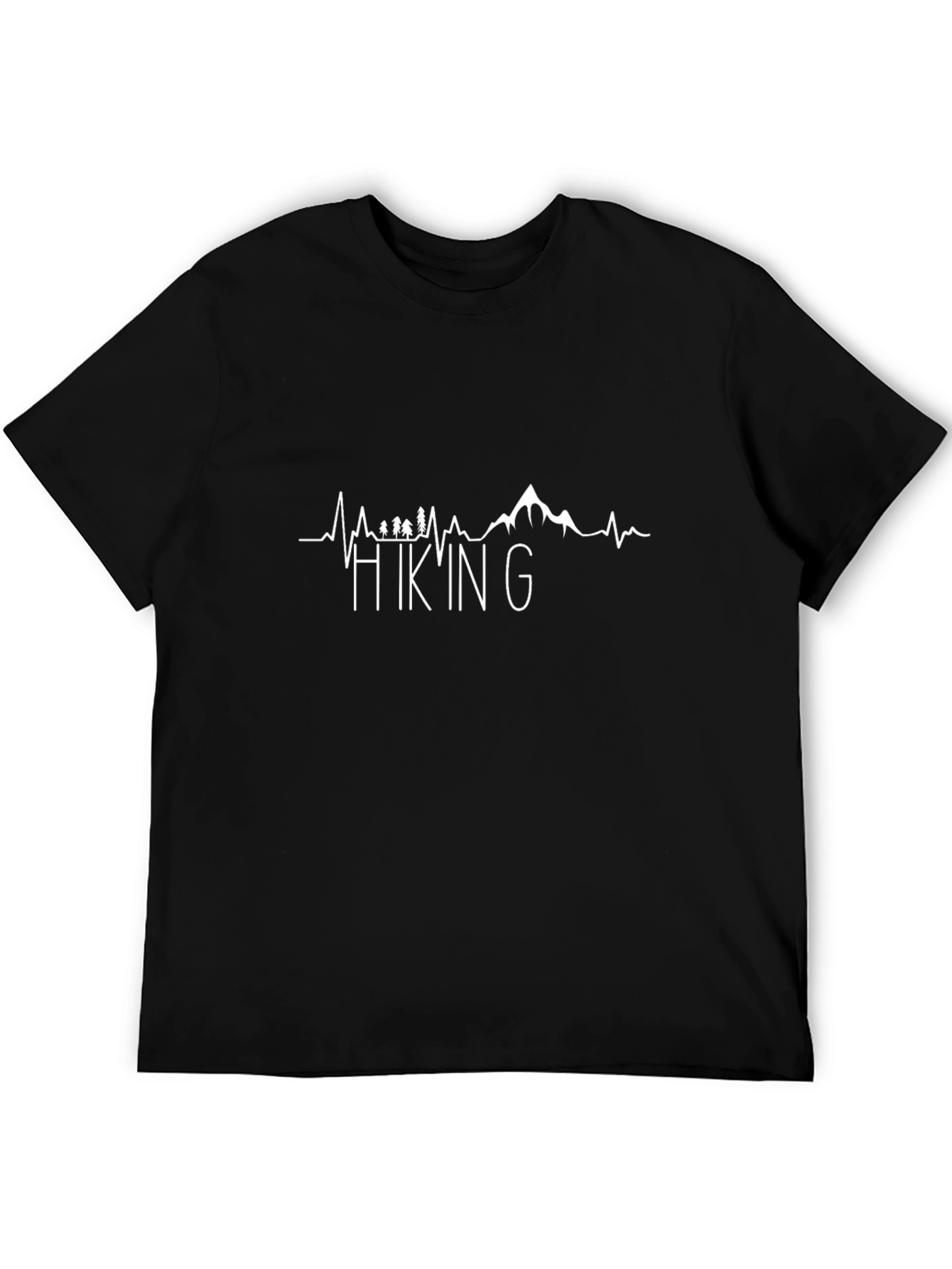 Hiking Heartbeat Graphic Tee - Black