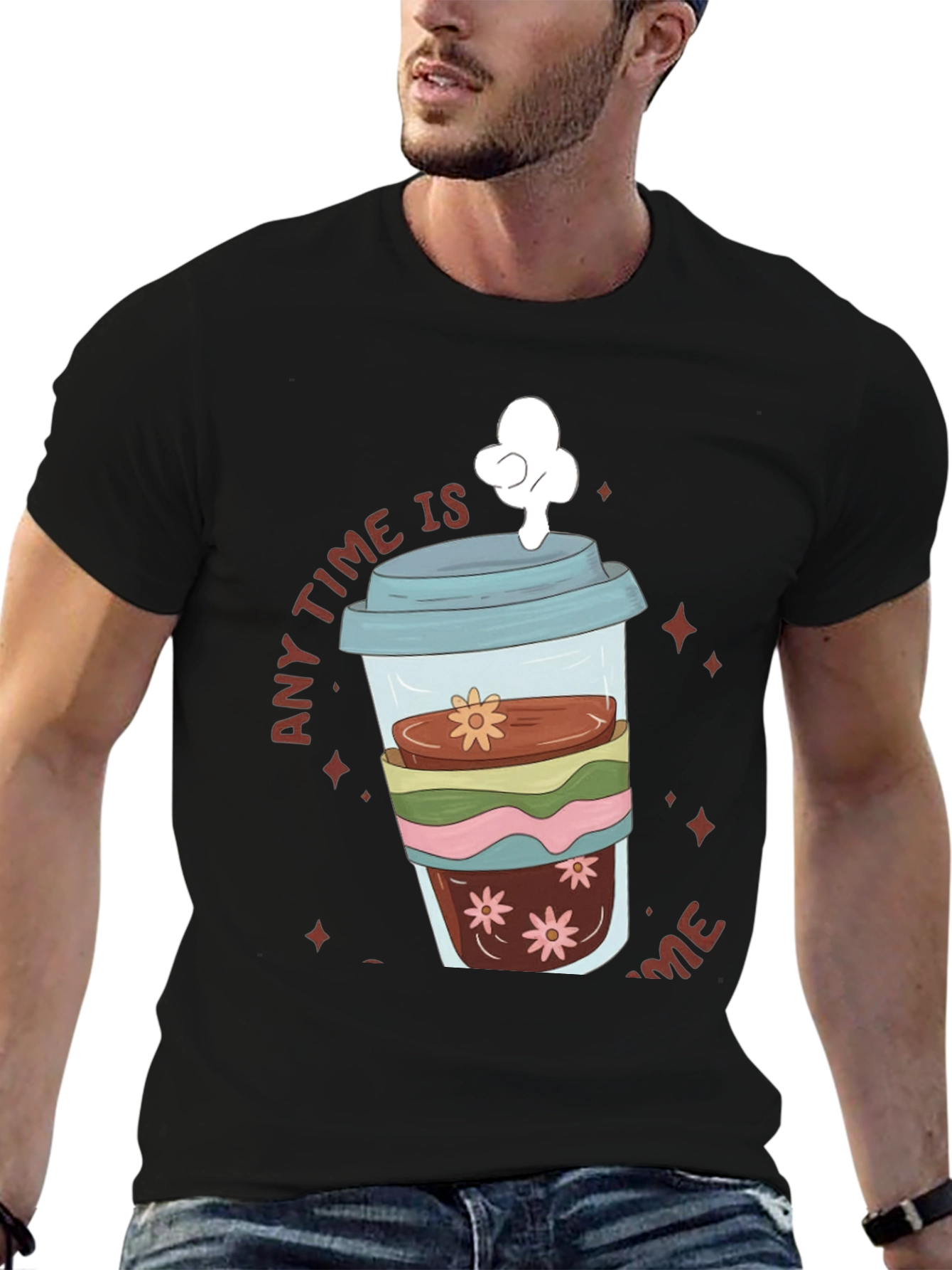 Coffee Lover T-Shirt - Any Time Is Coffee Time