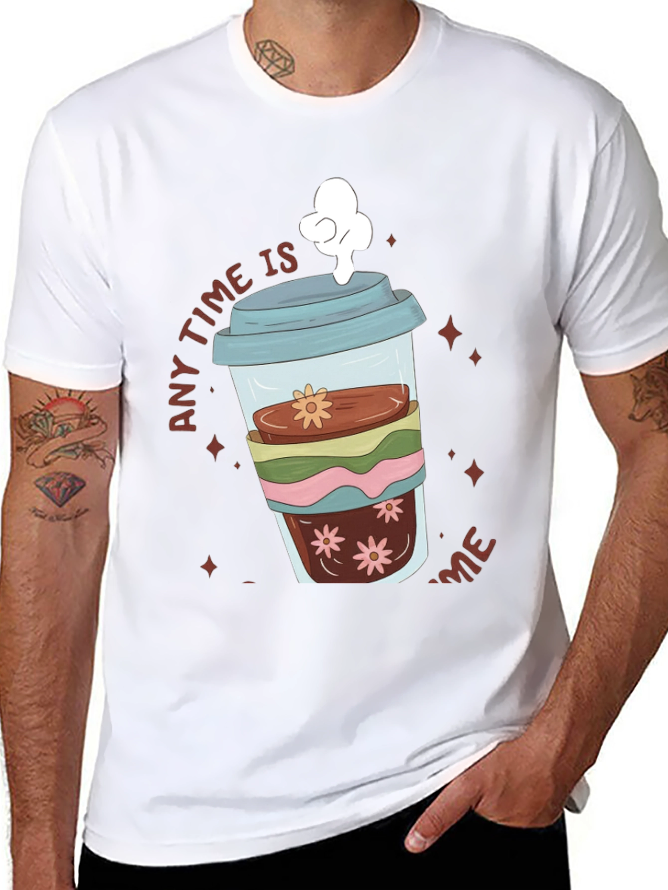 Coffee Lover T-Shirt - Any Time Is Coffee Time
