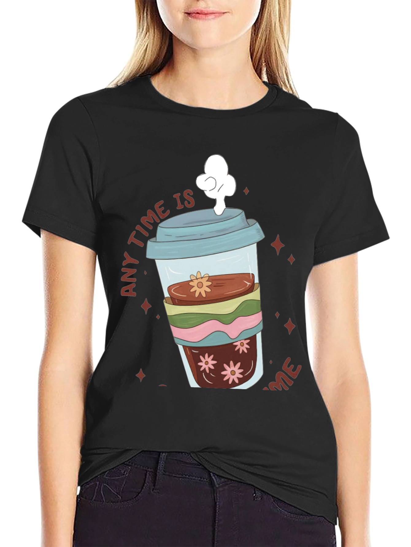 Coffee Lover T-Shirt - Any Time Is Coffee Time