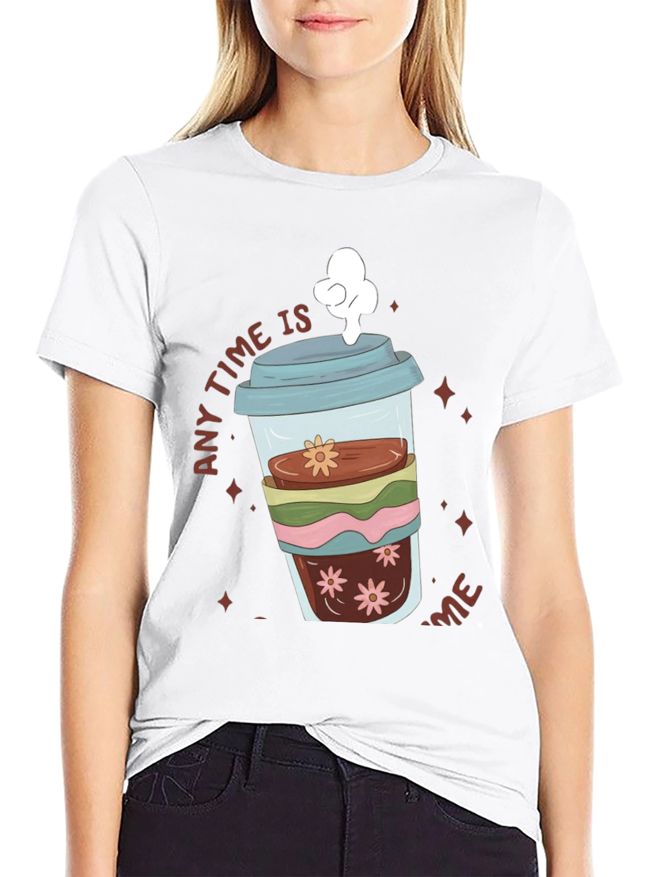 Coffee Lover T-Shirt - Any Time Is Coffee Time