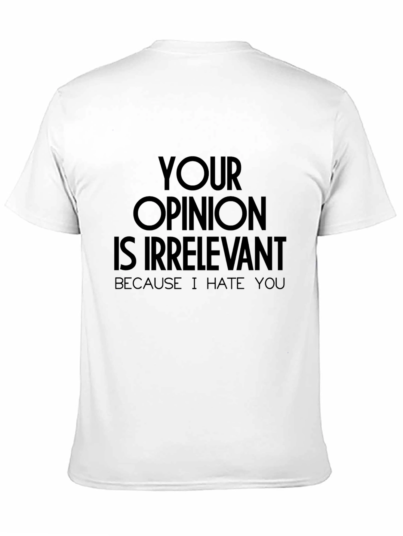 Irreverent Slogan Tee - Your Opinion Is Irrelevant