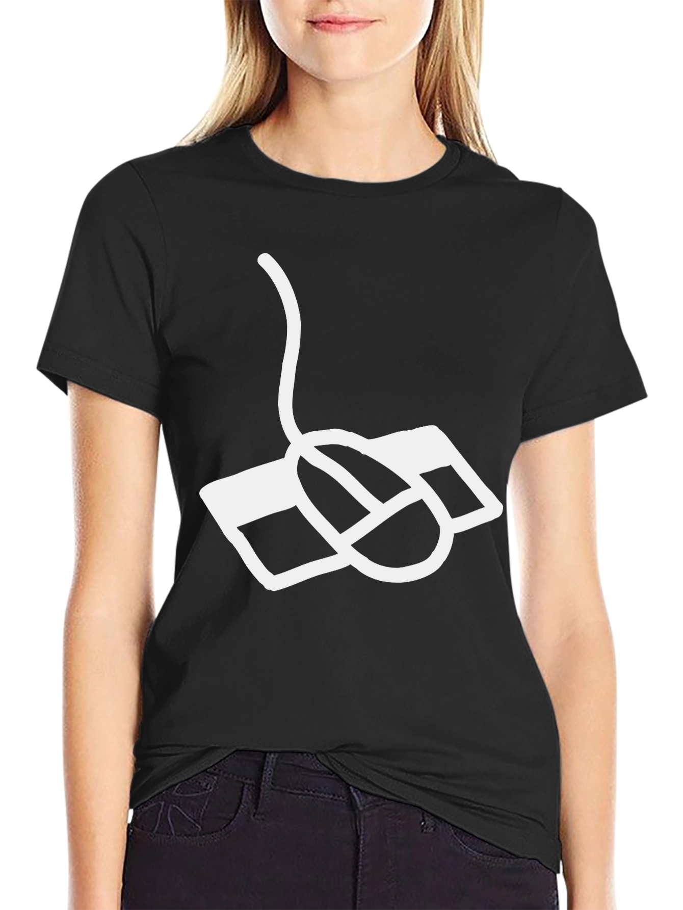 Retro Computer Mouse Graphic Tee - Classic Style