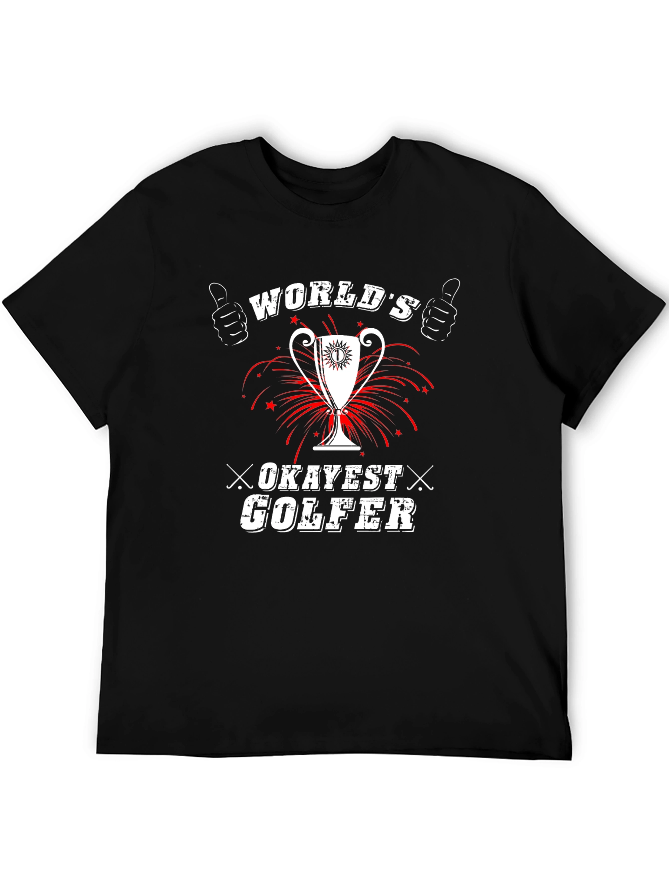 Worlds Okayest Golfer Funny Graphic T-Shirt