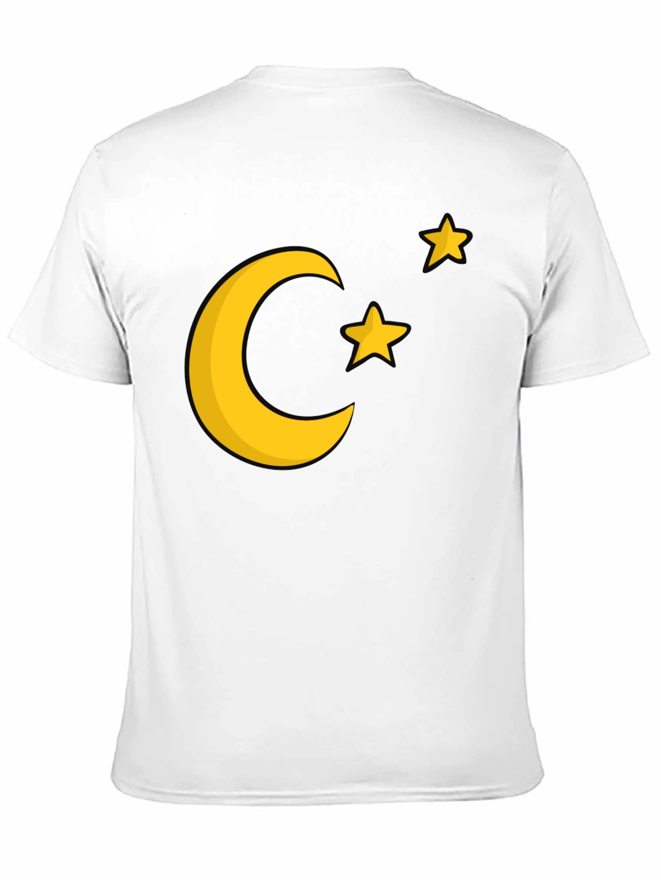 Moon & Stars Graphic Tee - Black Cotton Blend