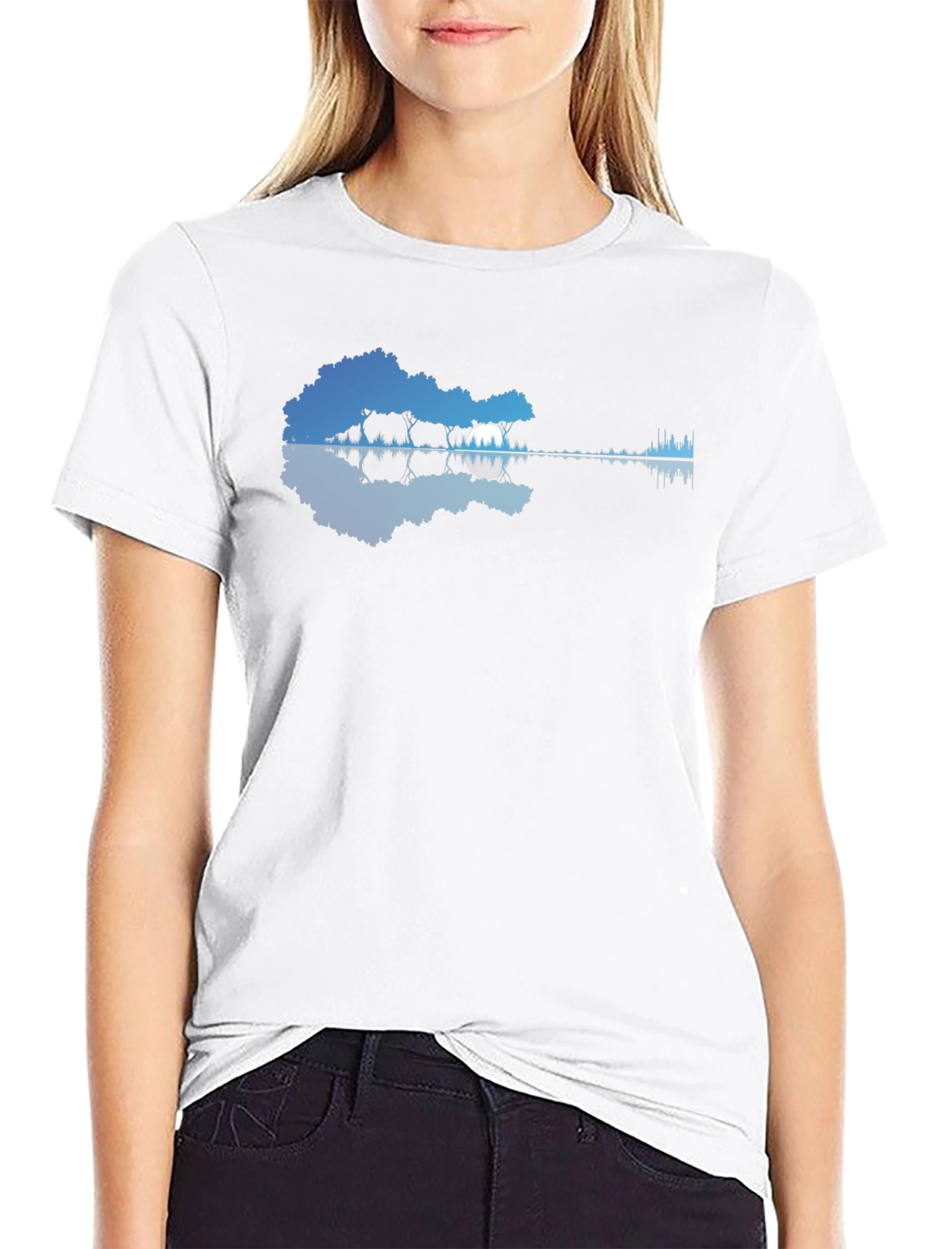 Nature Guitar Black T-Shirt
