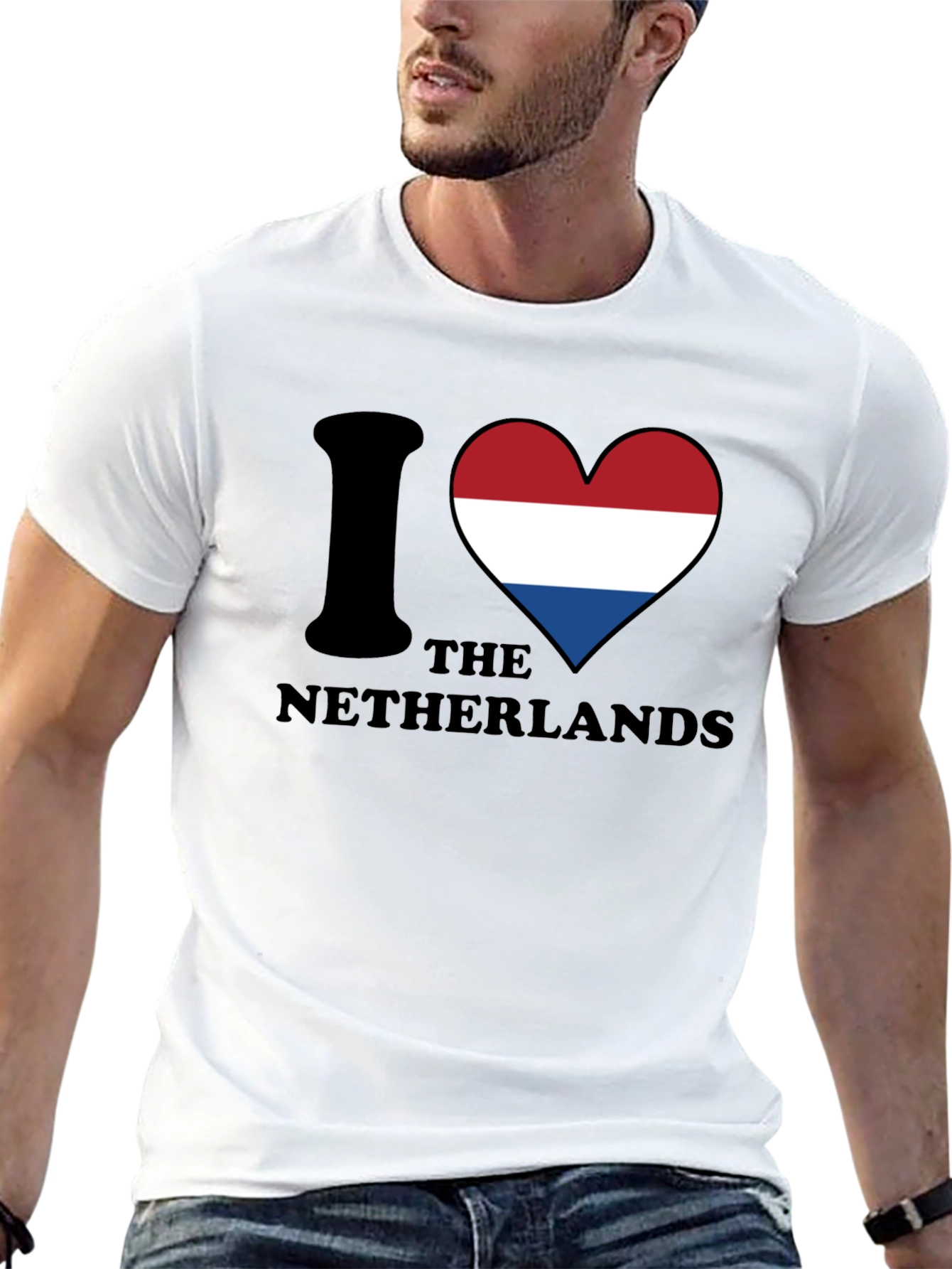 I Love Netherlands T-Shirt - Flag Heart Design
