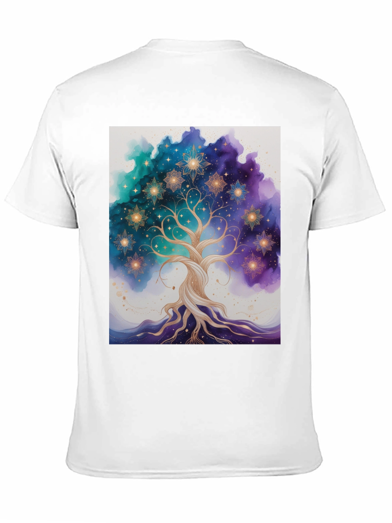 Celestial Tree Graphic Tee - Cosmic Style
