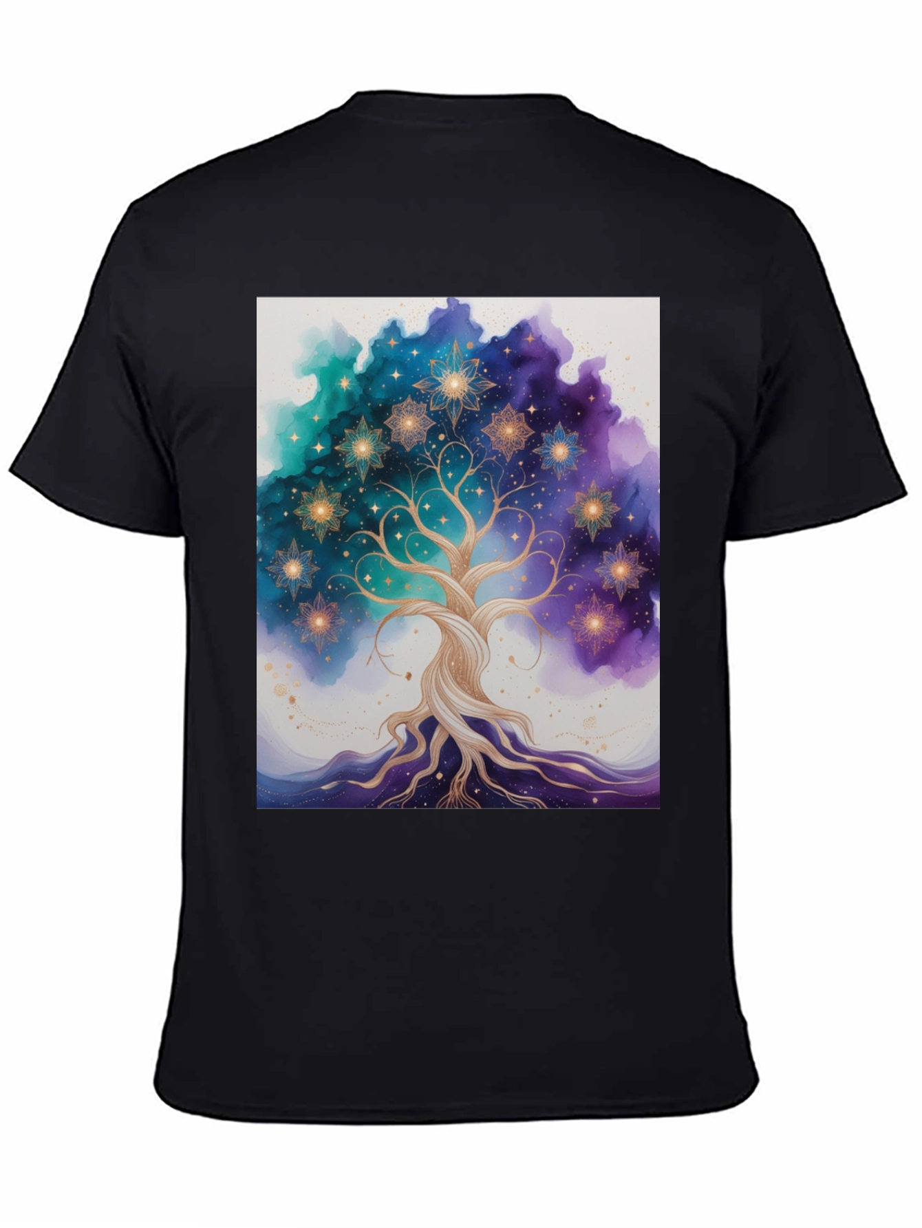 Celestial Tree Graphic Tee - Cosmic Style