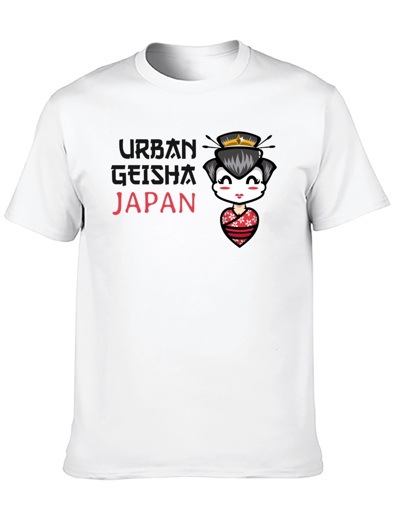 Japan Geisha Graphic Black Tee