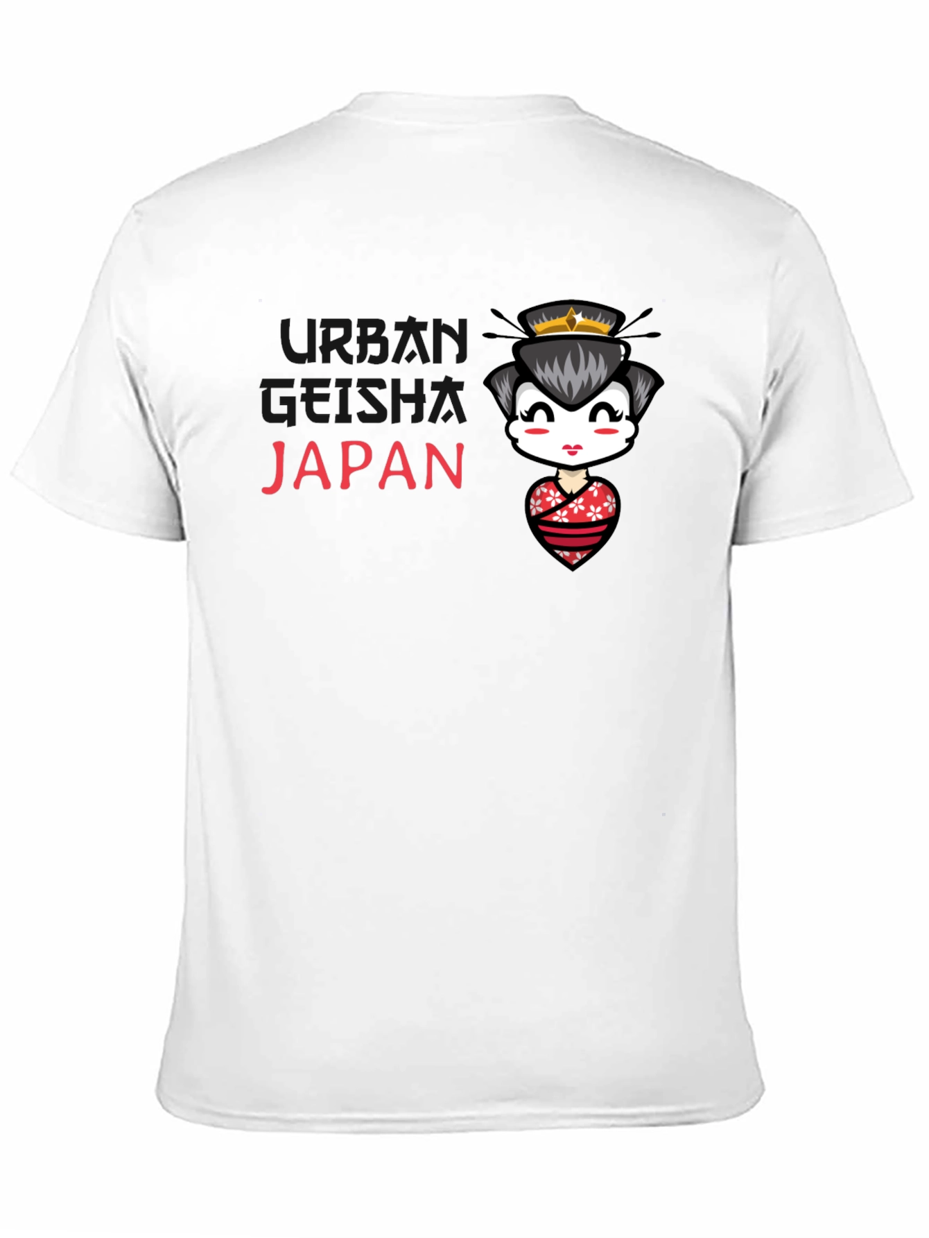 Japan Geisha Graphic Black Tee