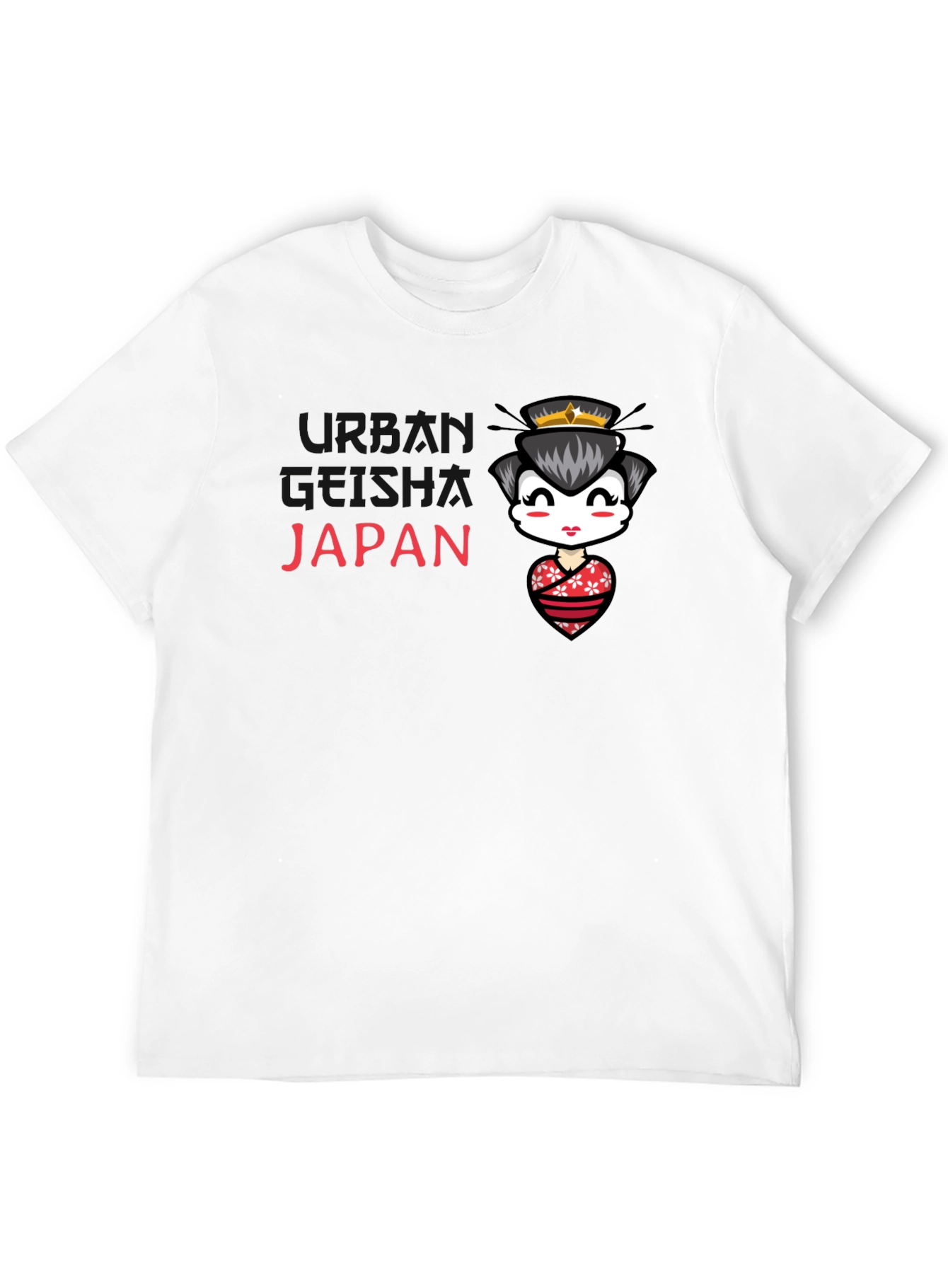 Japan Geisha Graphic Black Tee