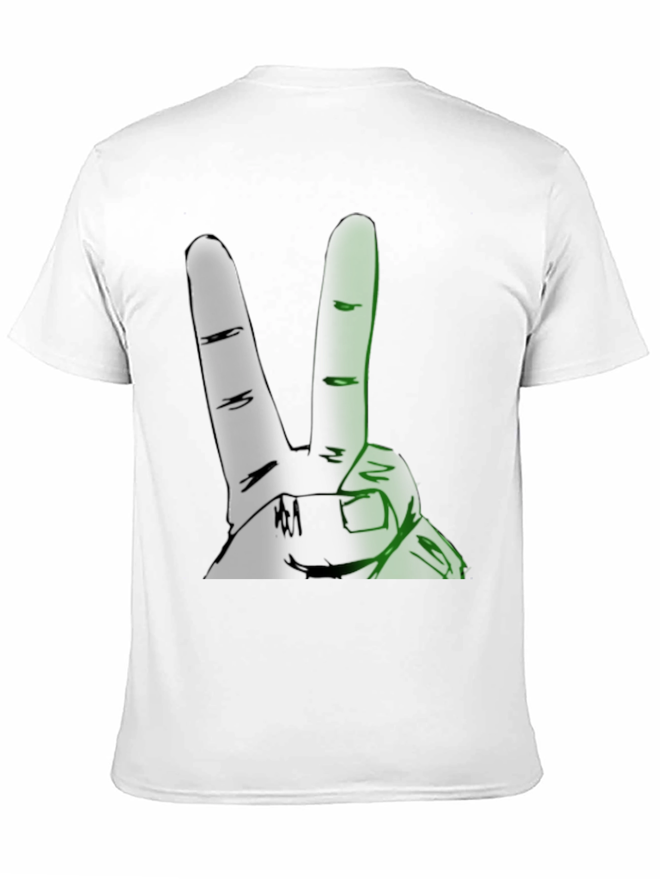Cool Graphic Peace Sign Mens Black T-Shirt