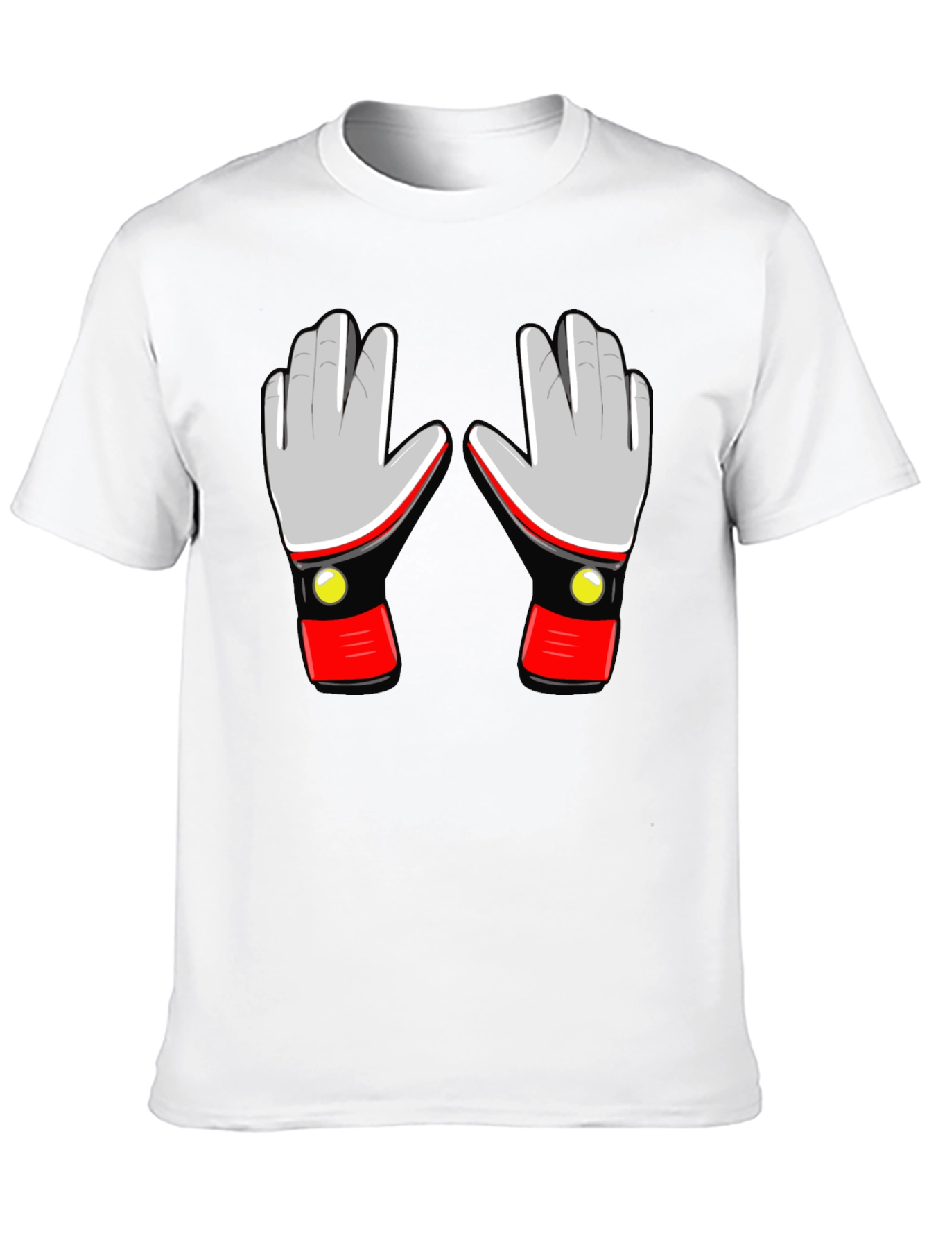 Retro Robot Gloves Graphic T-Shirt - Black