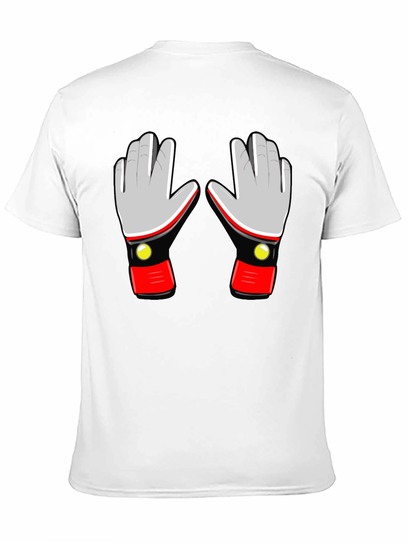 Retro Robot Gloves Graphic T-Shirt - Black