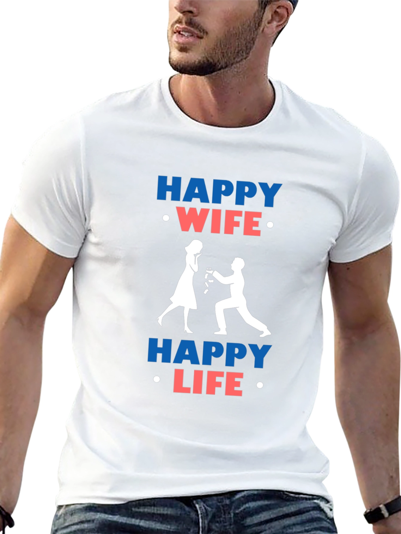 Happy Wife Happy Life Graphic T-Shirt