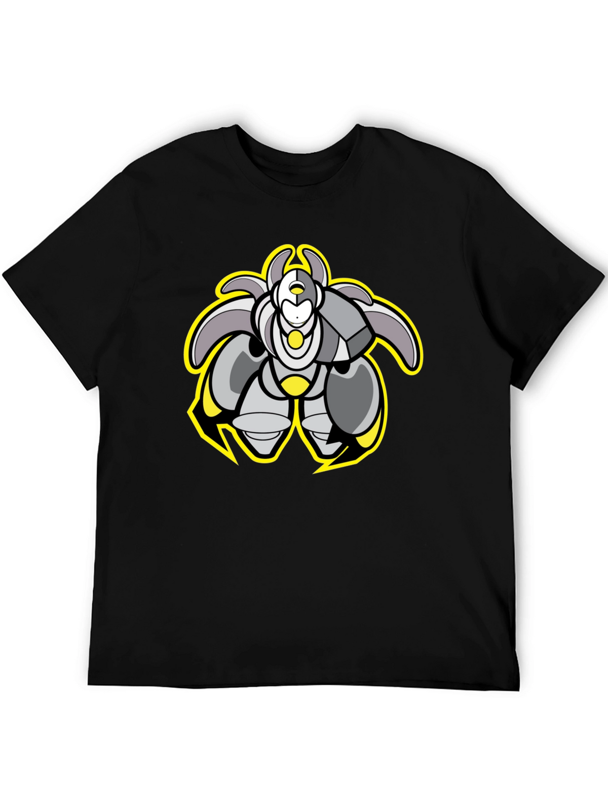 Cool Robot Graphic Black Tee