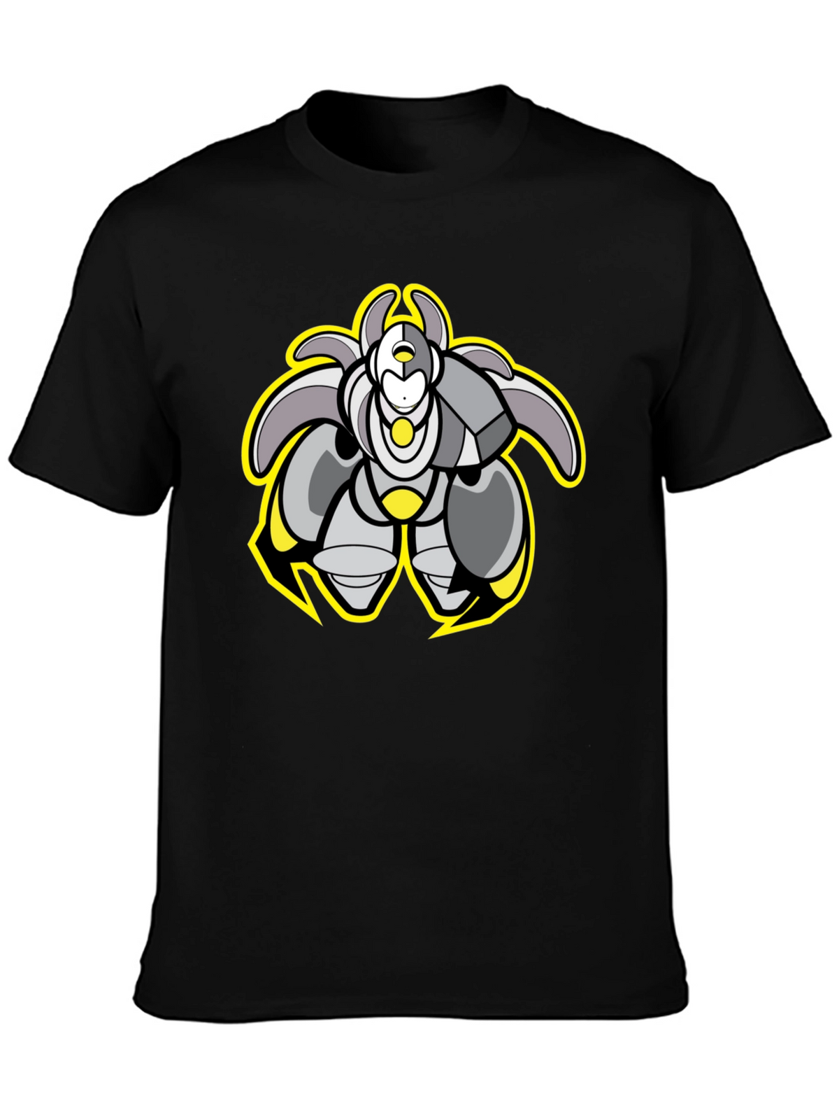 Cool Robot Graphic Black Tee