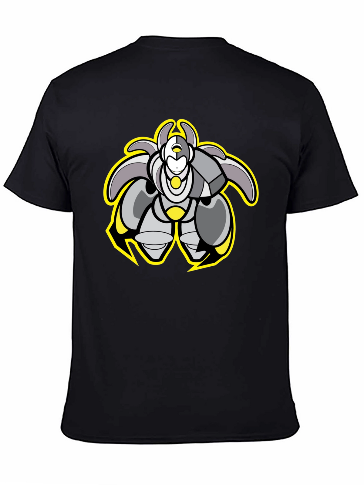 Cool Robot Graphic Black Tee