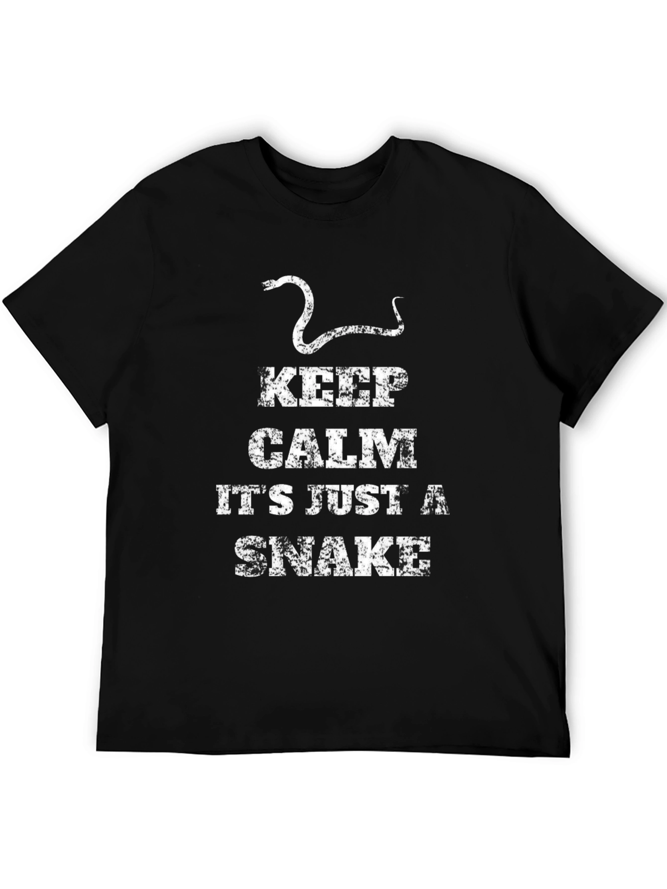 Keep Calm Snake T-Shirt - Black