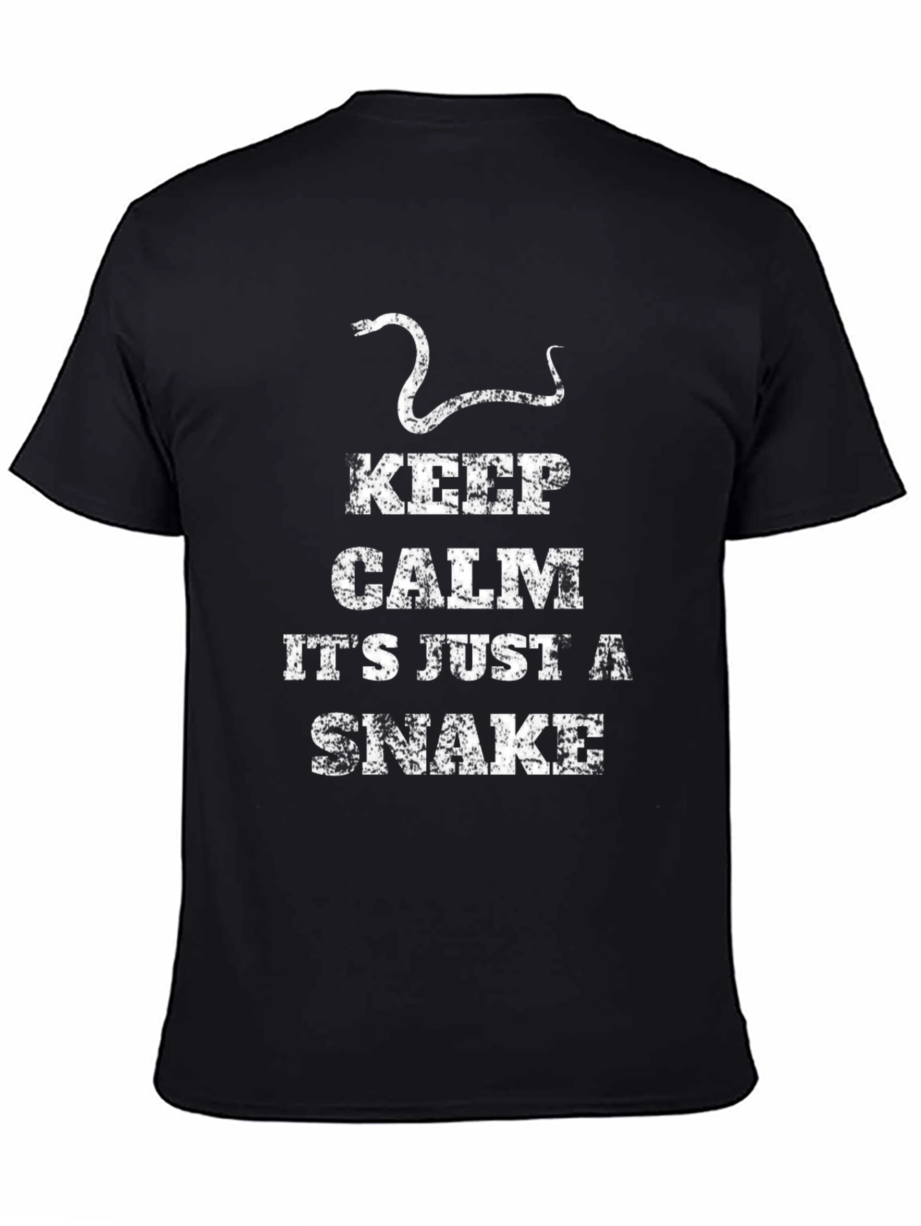Keep Calm Snake T-Shirt - Black