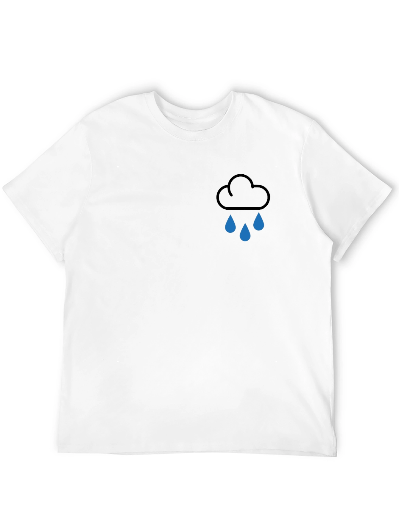 Rain Cloud Graphic Tee - Modern Black T-Shirt