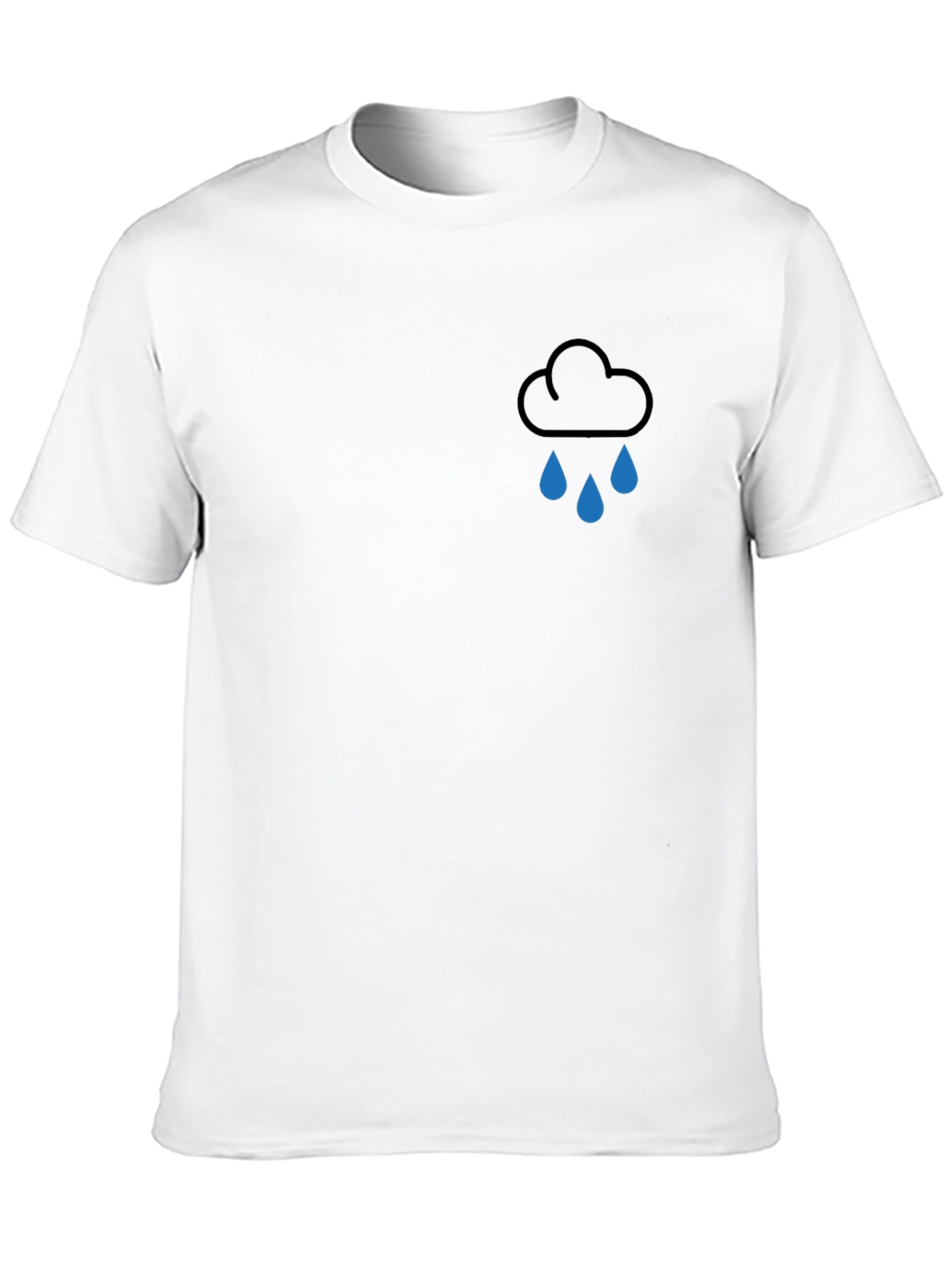 Rain Cloud Graphic Tee - Modern Black T-Shirt