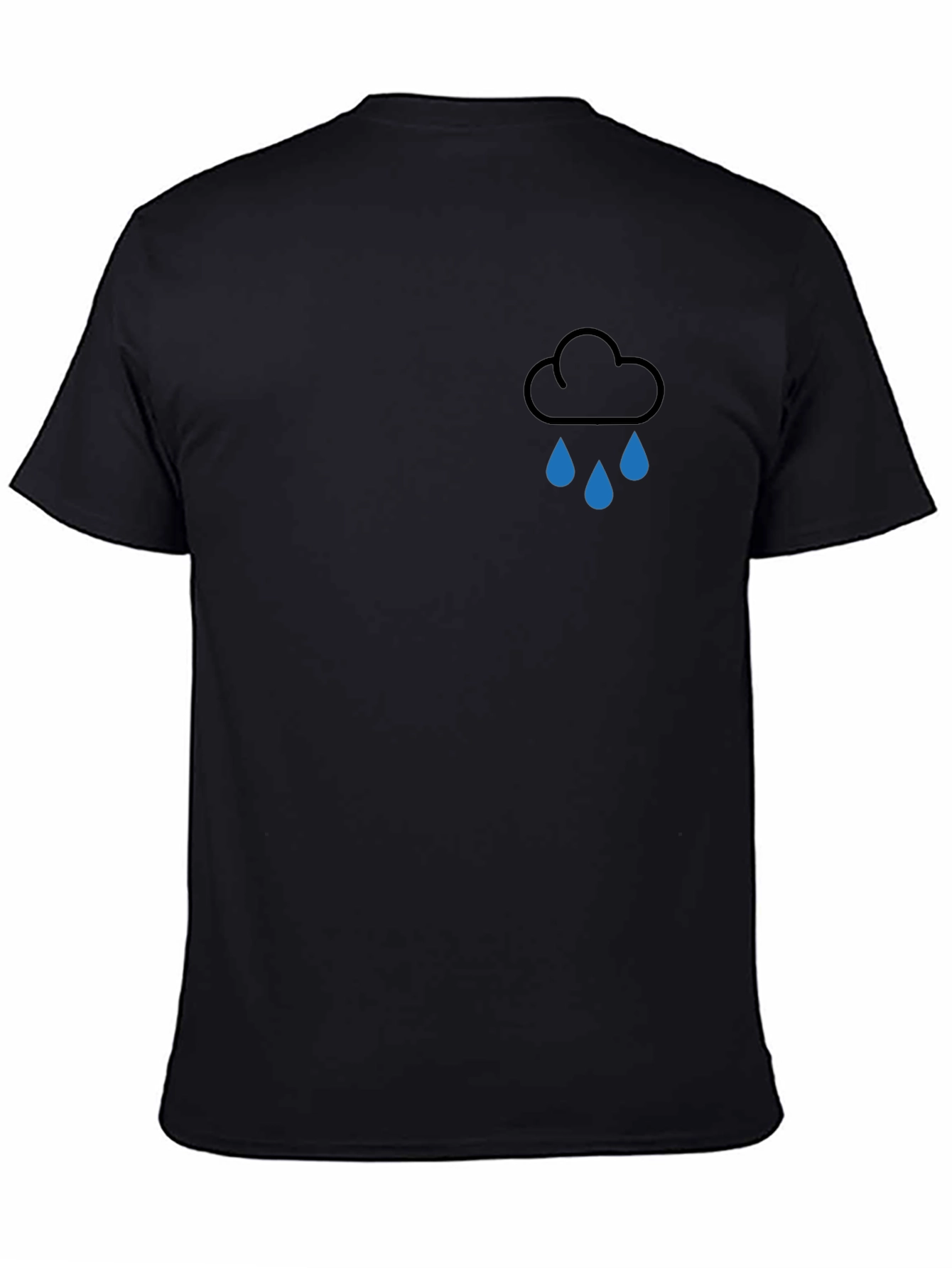 Rain Cloud Graphic Tee - Modern Black T-Shirt