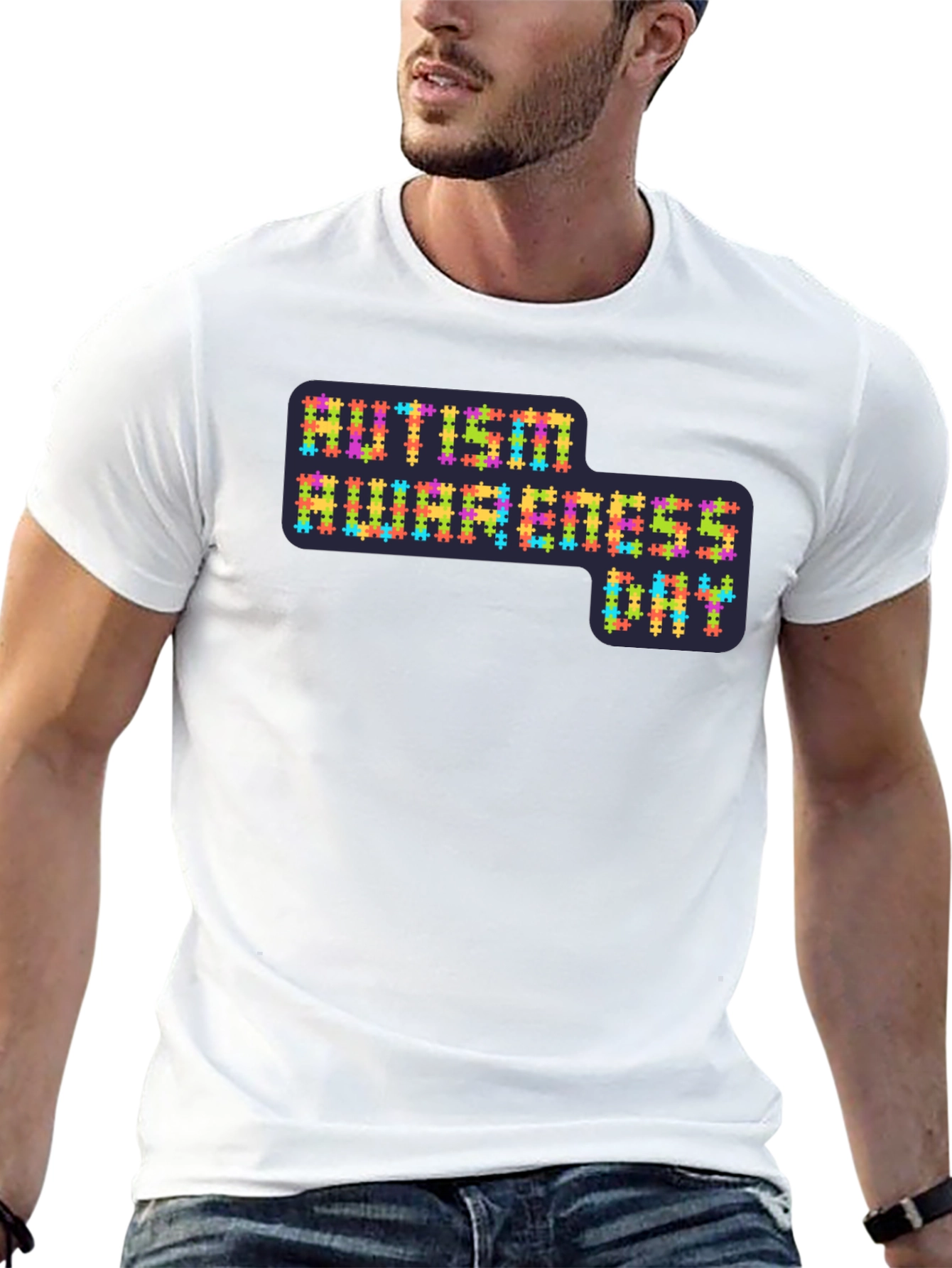 Autism Awareness Day Jigsaw Puzzle T-Shirt