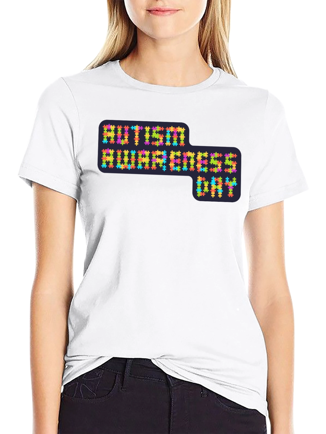Autism Awareness Day Jigsaw Puzzle T-Shirt