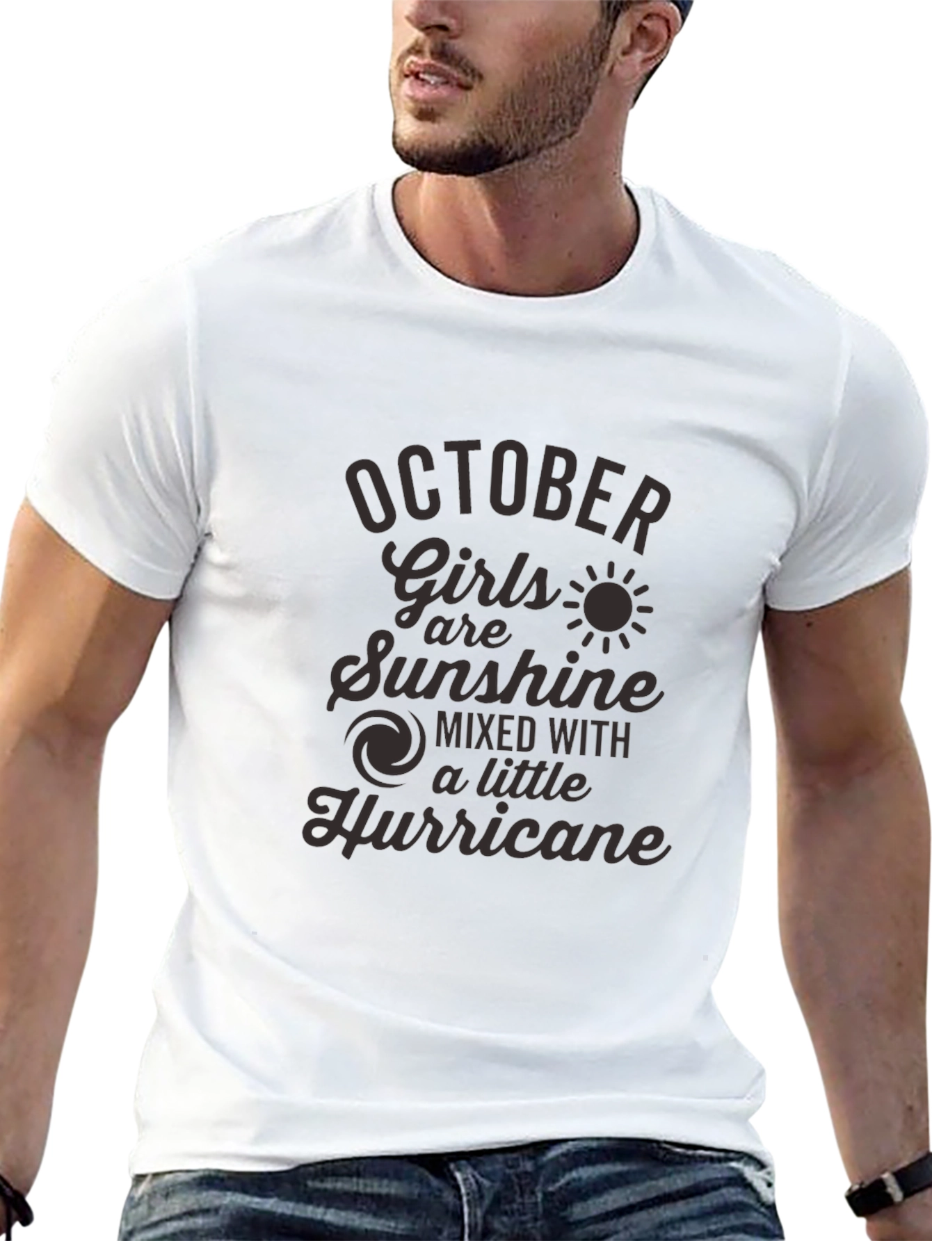 October Girls Sunshine Hurricane Black Graphic Tee
