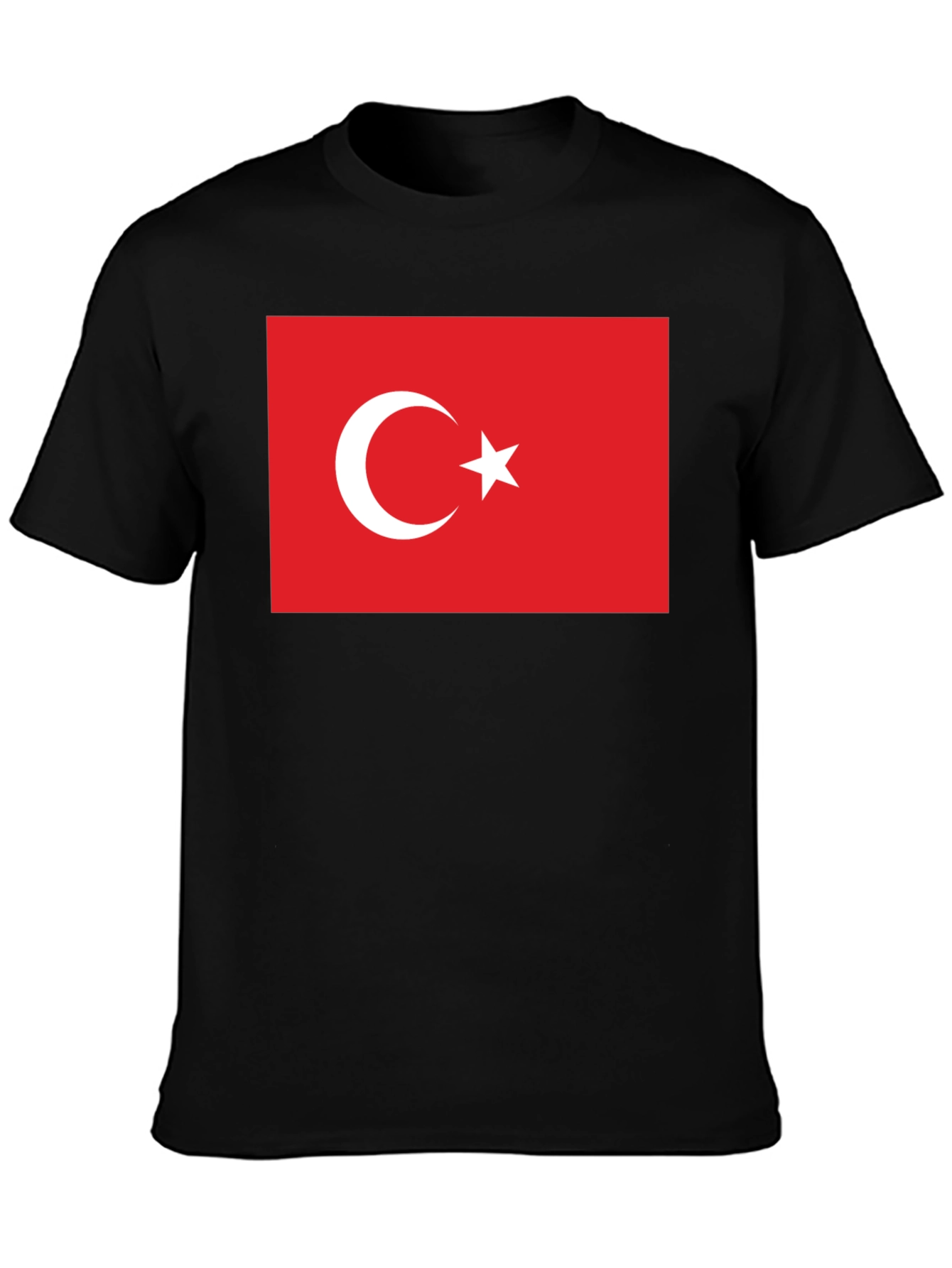 Turkey Flag Graphic Tee - Patriotic Crew Neck T-Shirt