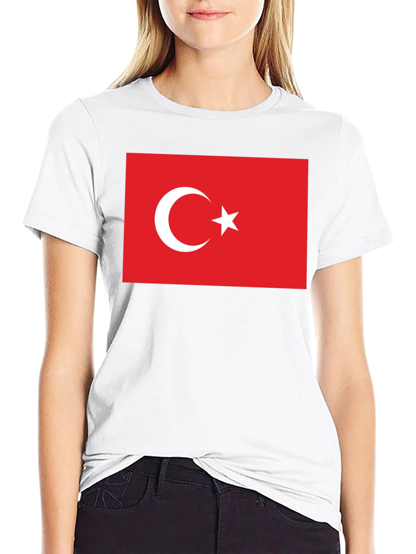 Turkey Flag Graphic Tee - Patriotic Crew Neck T-Shirt