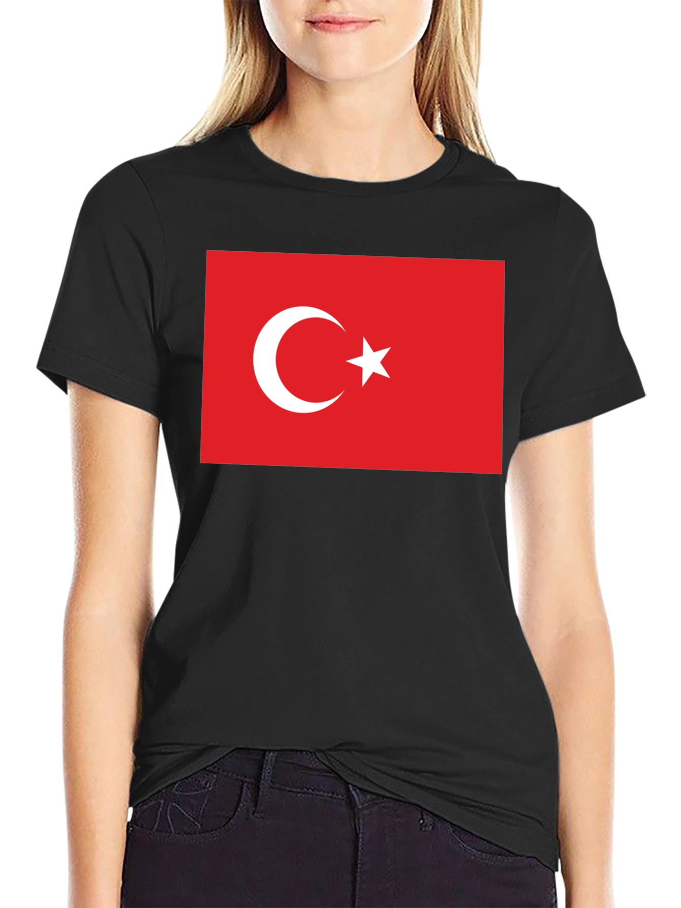 Turkey Flag Graphic Tee - Patriotic Crew Neck T-Shirt