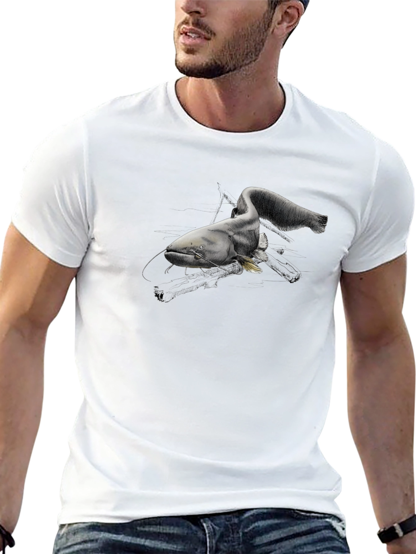 Catfish Graphic Tee - Unique Angler T-Shirt