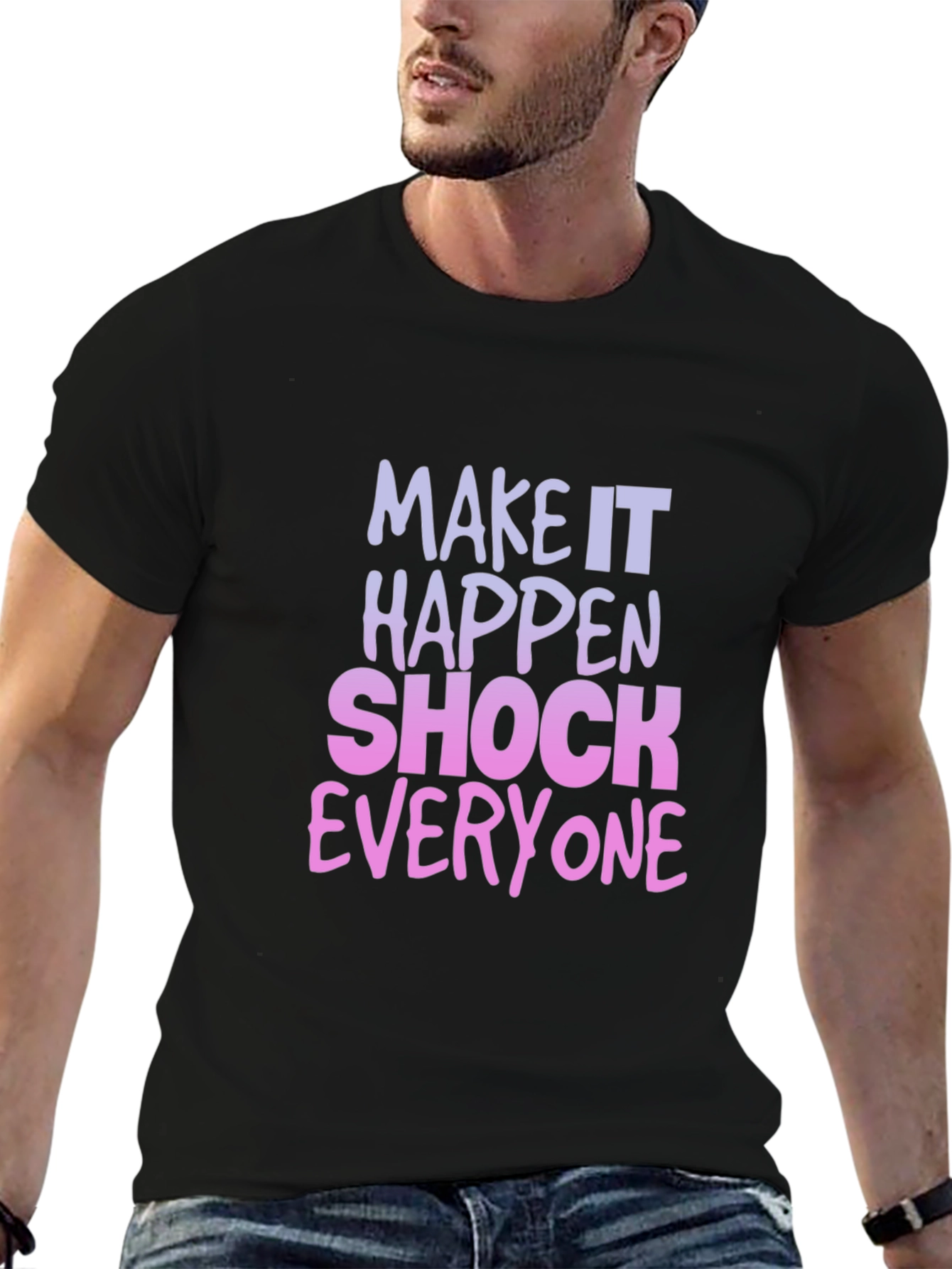Make It Happen Graphic Tee - Black