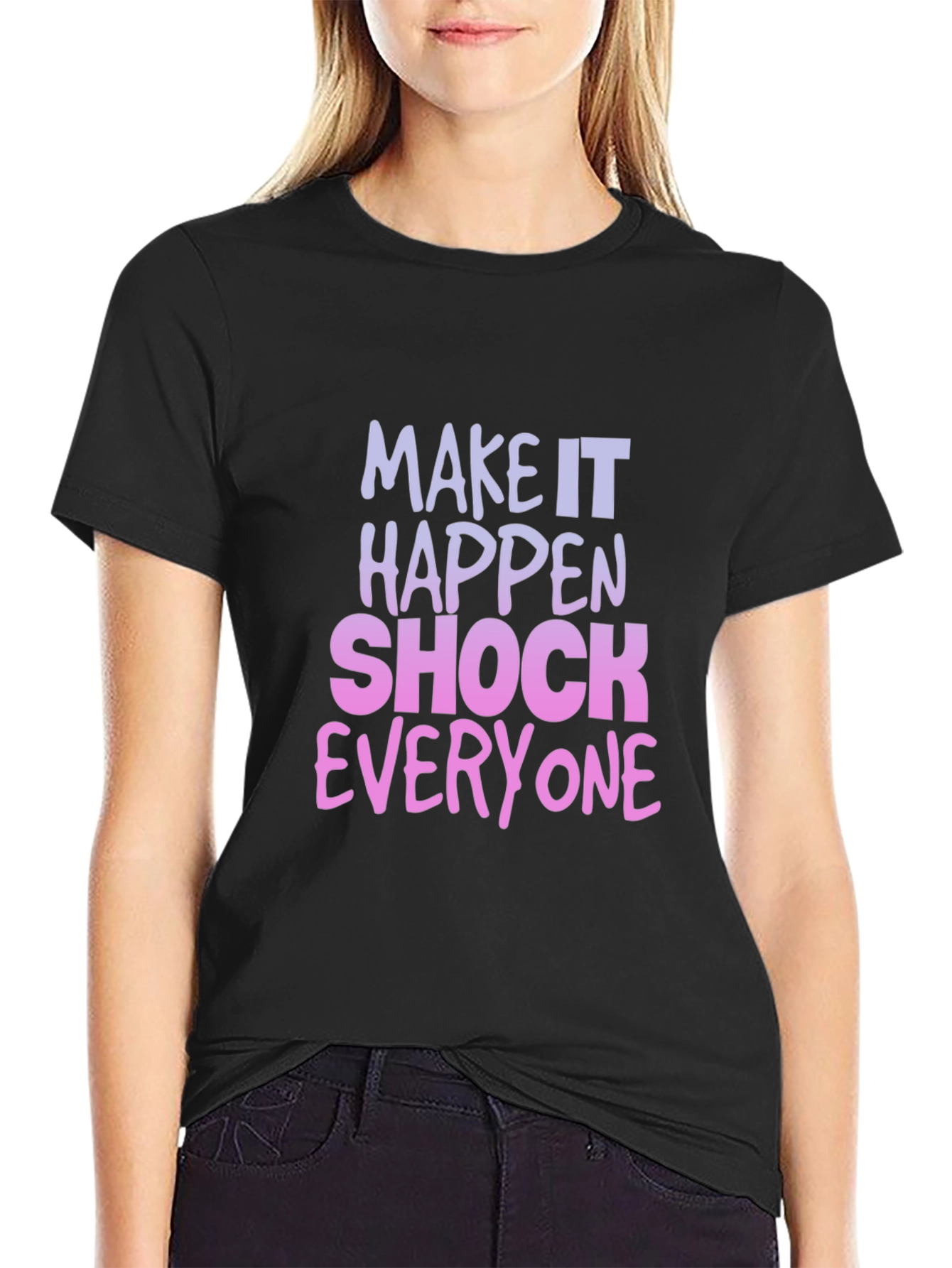 Make It Happen Graphic Tee - Black